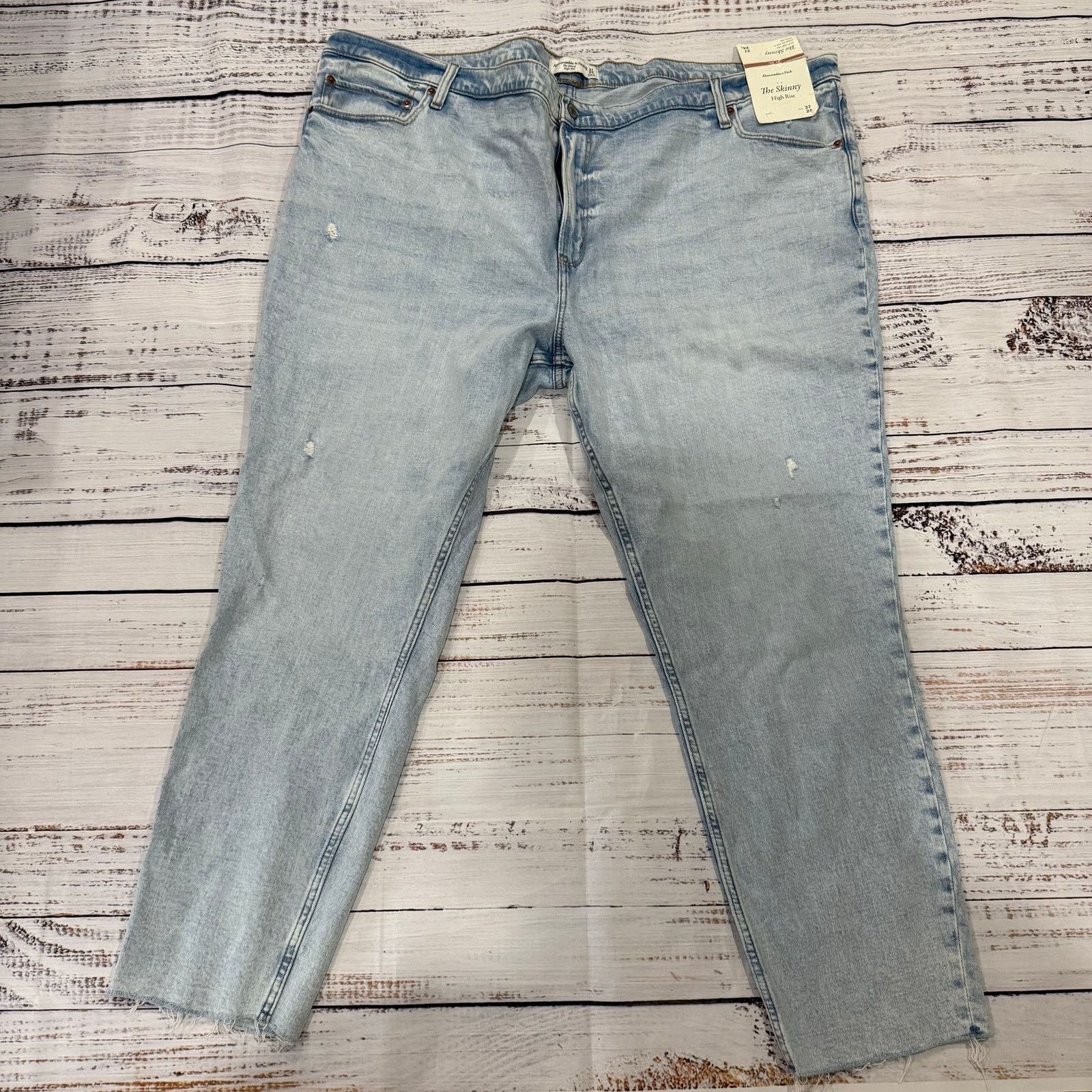 Abercrombie & Fitch NWT Abercrombie & Fitch Skinny High Rise Jeans Womens 24 Size 37" - 2 Thumbnail