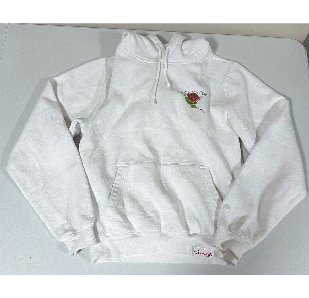 Diamond Supply Co. Diamond Supply Co. White Rose Logo Sweatshirt Hoodie XS 🌹✨ Size US XS / EU 42 / 0 - 4 Thumbnail
