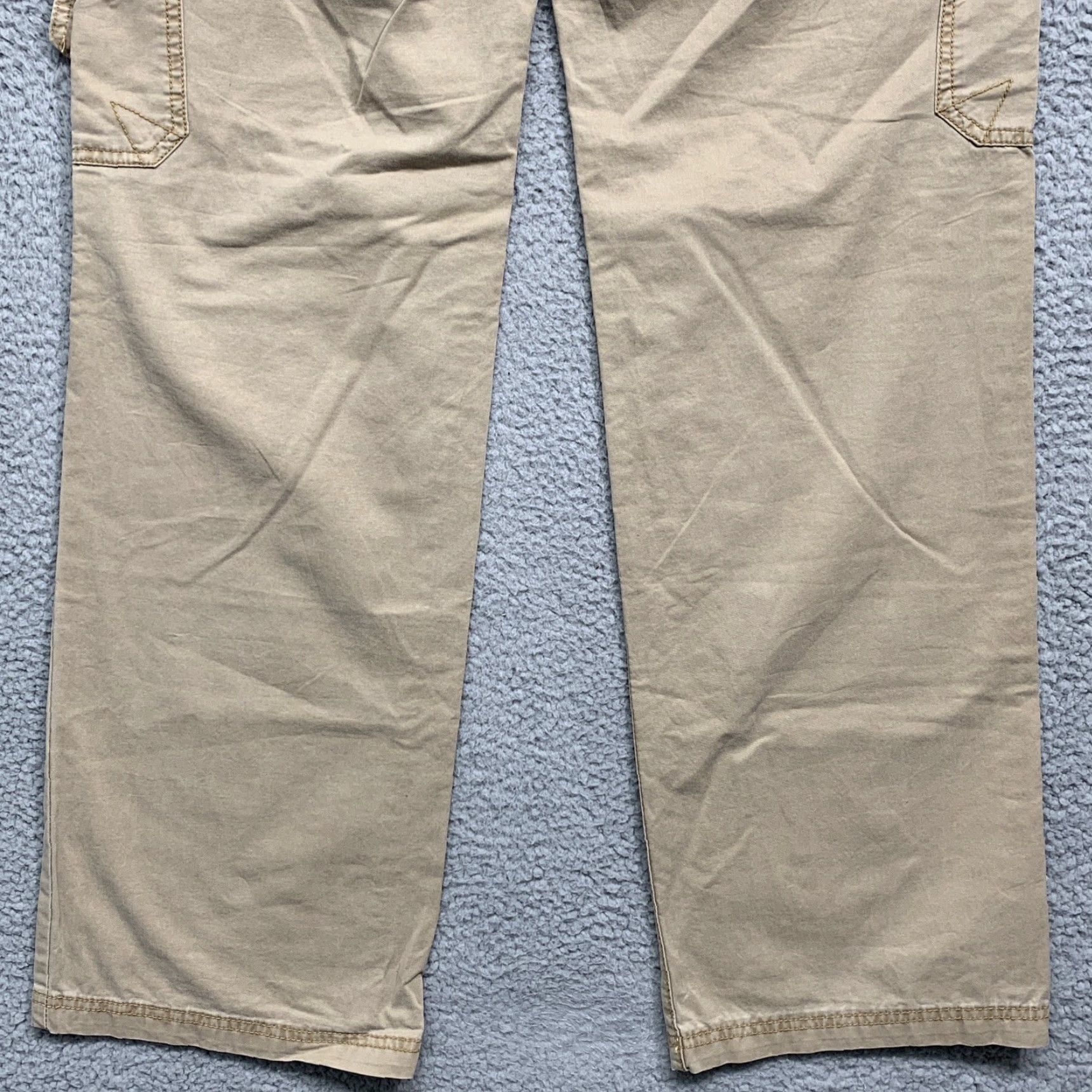 Faded Glory Faded Glory Pants Missy 6 Cargo Mid-Rise Sequins Tan Relaxed Straight NWT Size 28" / US 6 / IT 42 - 6 Thumbnail