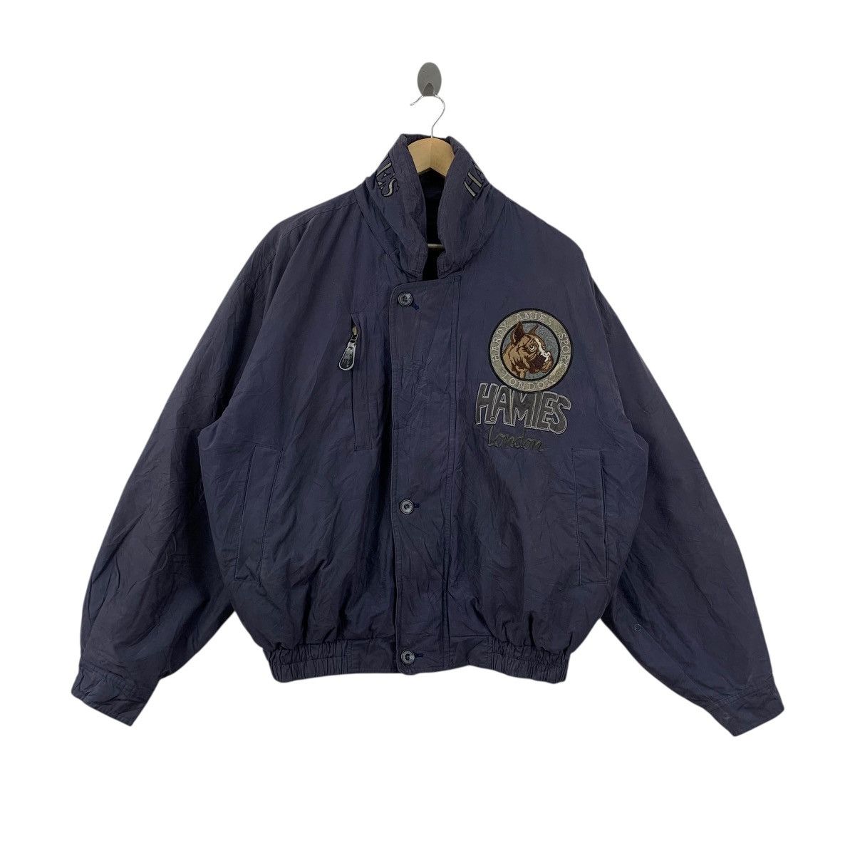 Hardy Amies Vintage HARDY AMIES LONDON Bulldog Bomber Jacket Puffer Size L / US 10 / IT 46 - 1 Thumbnail
