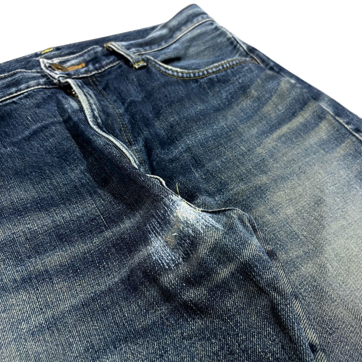Edwin RARE 90s EDWIN 505XX DISTRESSED SELVEDGE REDLINE DENIM JEANS Size US 34 / EU 50 - 7 Thumbnail