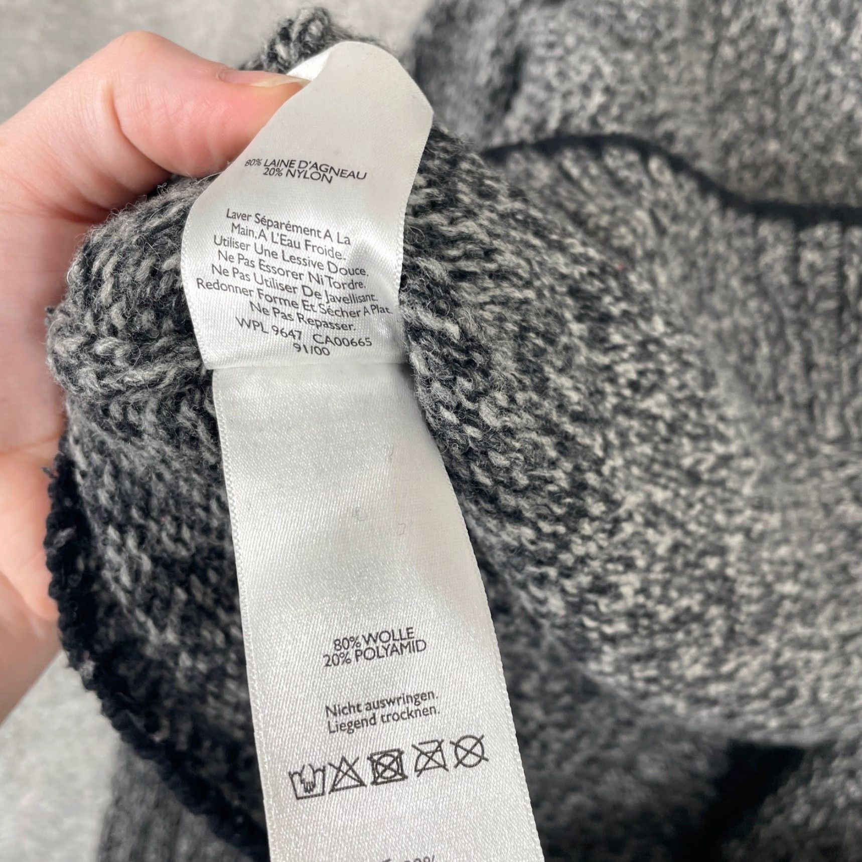 Eddie Bauer Eddie Bauer Sweater Mens S Gray Lambswool Blend Marled Knit Crew Neck Raglan Knit Style Chunky-Knit Pullover Size US S / EU 44-46 / 1 - 4 Thumbnail