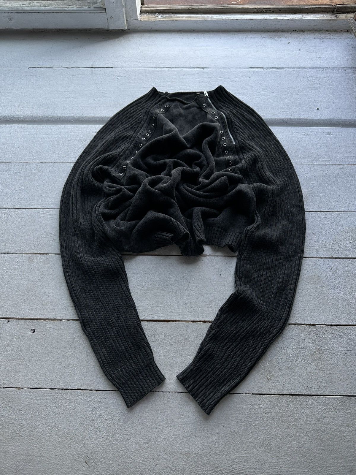 Other 🚨Vintage AVANT-GARDE SWEATER ZIP Y2K gothic IFSIXWASNINE Size US XL / EU 56 / 4 - 1 Thumbnail