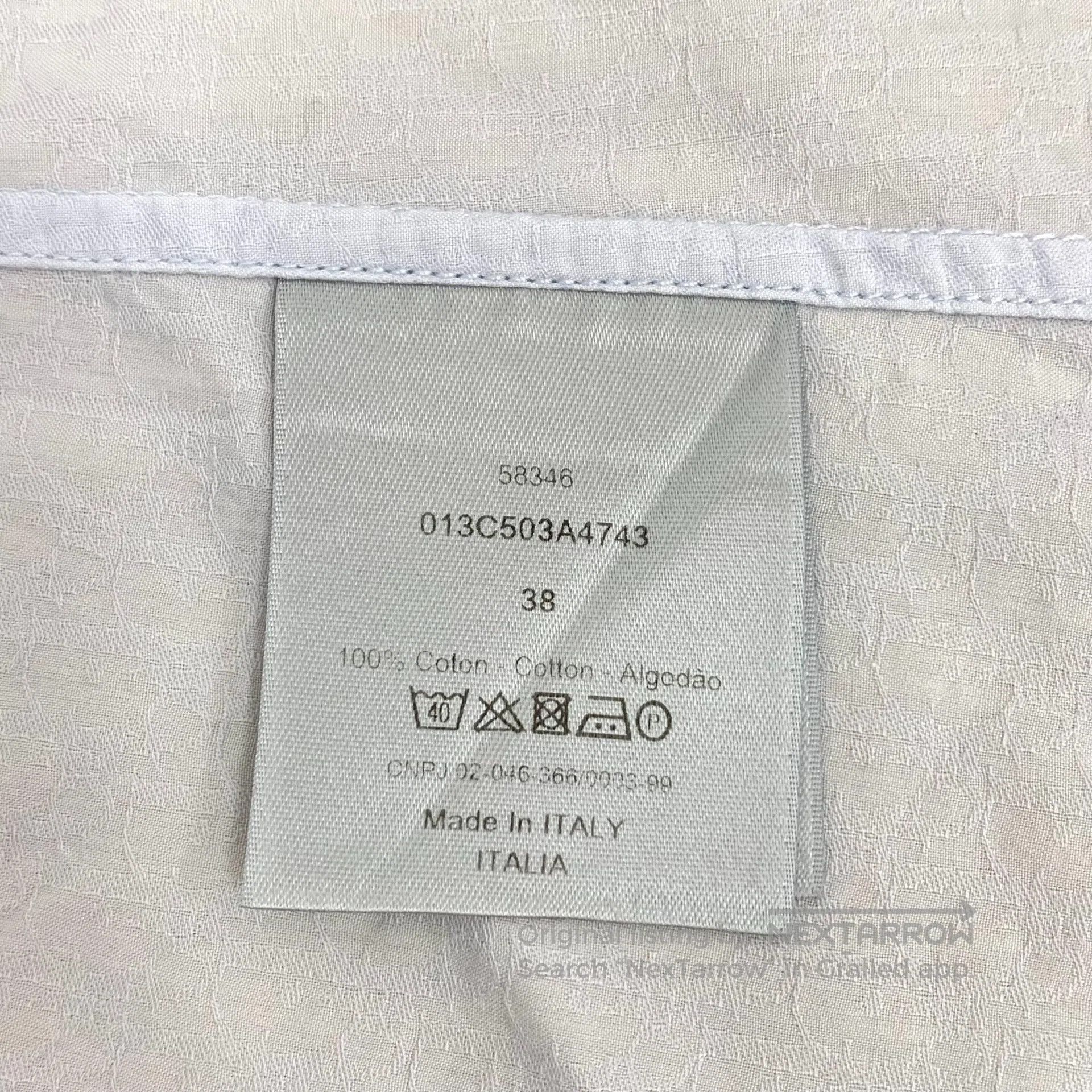 Dior Dior Light Blue Logo Subtle Pattern Jacquard Printed Cotto Size XS / US 0-2 / IT 36-38 - 7 Thumbnail