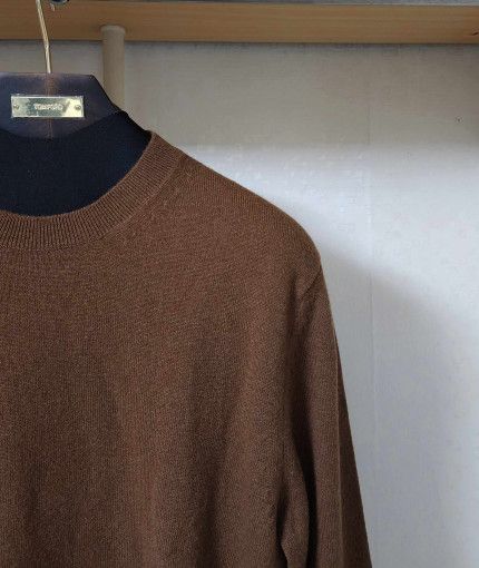 Tom Ford o1sm1stk0824 Knit Cashmere Crewneck Sweater in Dark Brown Size US L / EU 52-54 / 3 - 2 Thumbnail