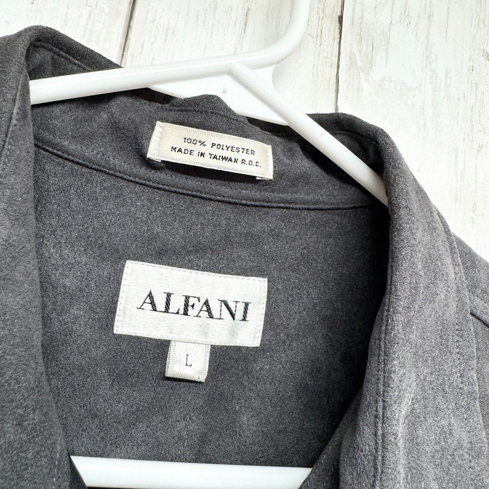 Alfani Alfani Chest Pocket Button Up Shirt Large Long Sleeve Gray Size US L / EU 52-54 / 3 - 2 Thumbnail