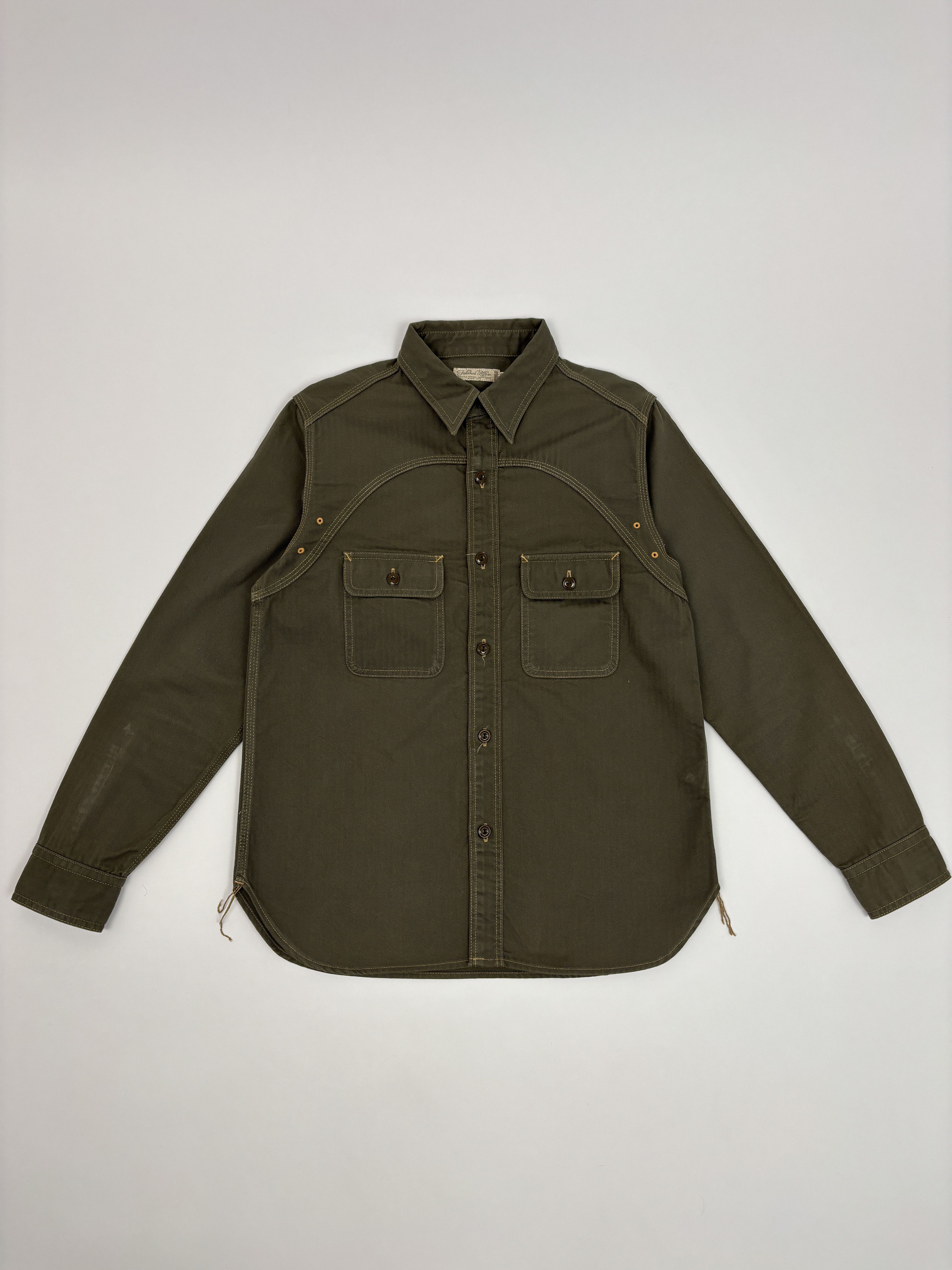 Full Count & Co. Fullcount Herringbone Work Shirt Size US M / EU 48-50 / 2 - 2 Thumbnail