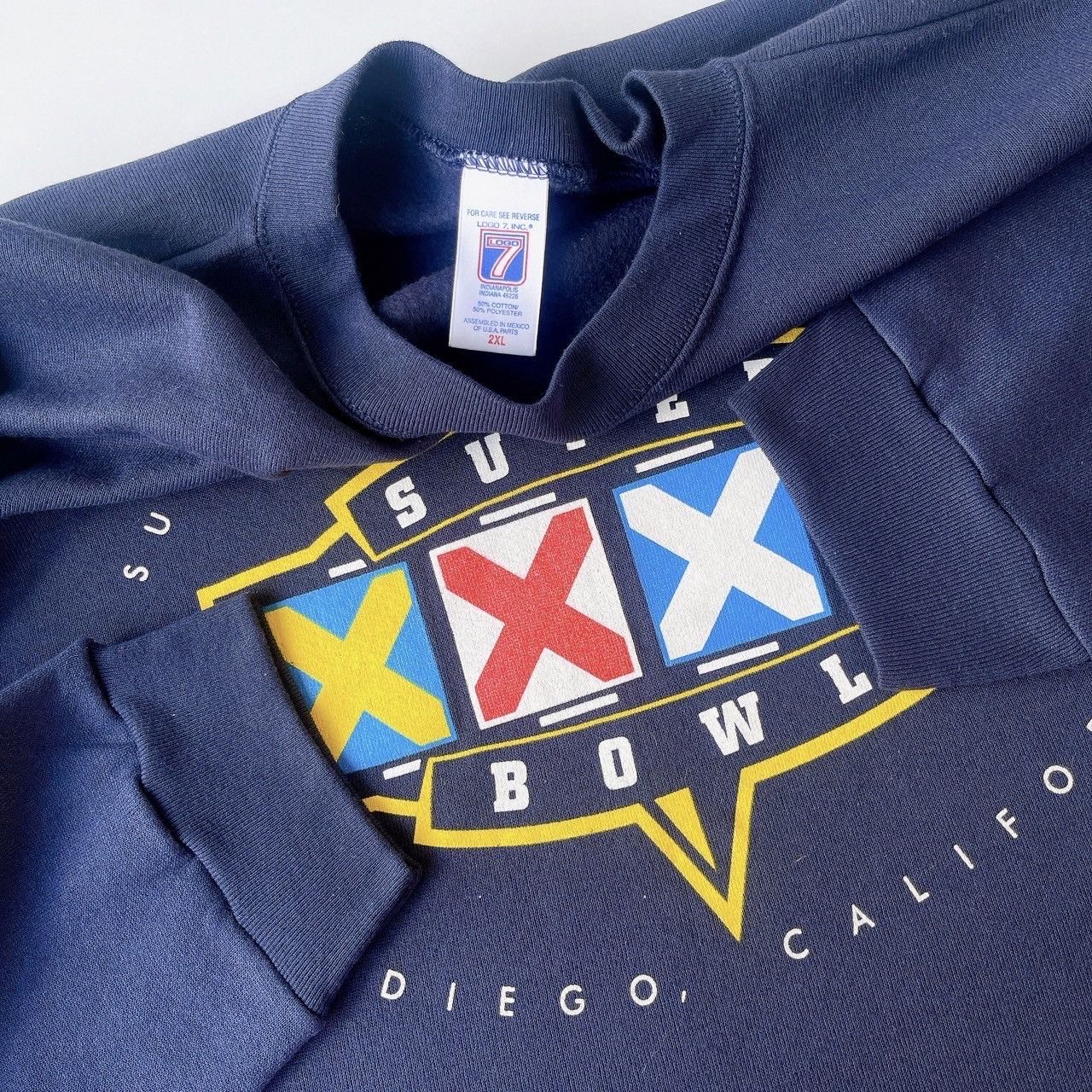 Vintage 90s Super Bowl NFL Football sweatshirt/ 2XL Size US XXL / EU 58 / 5 - 9 Thumbnail