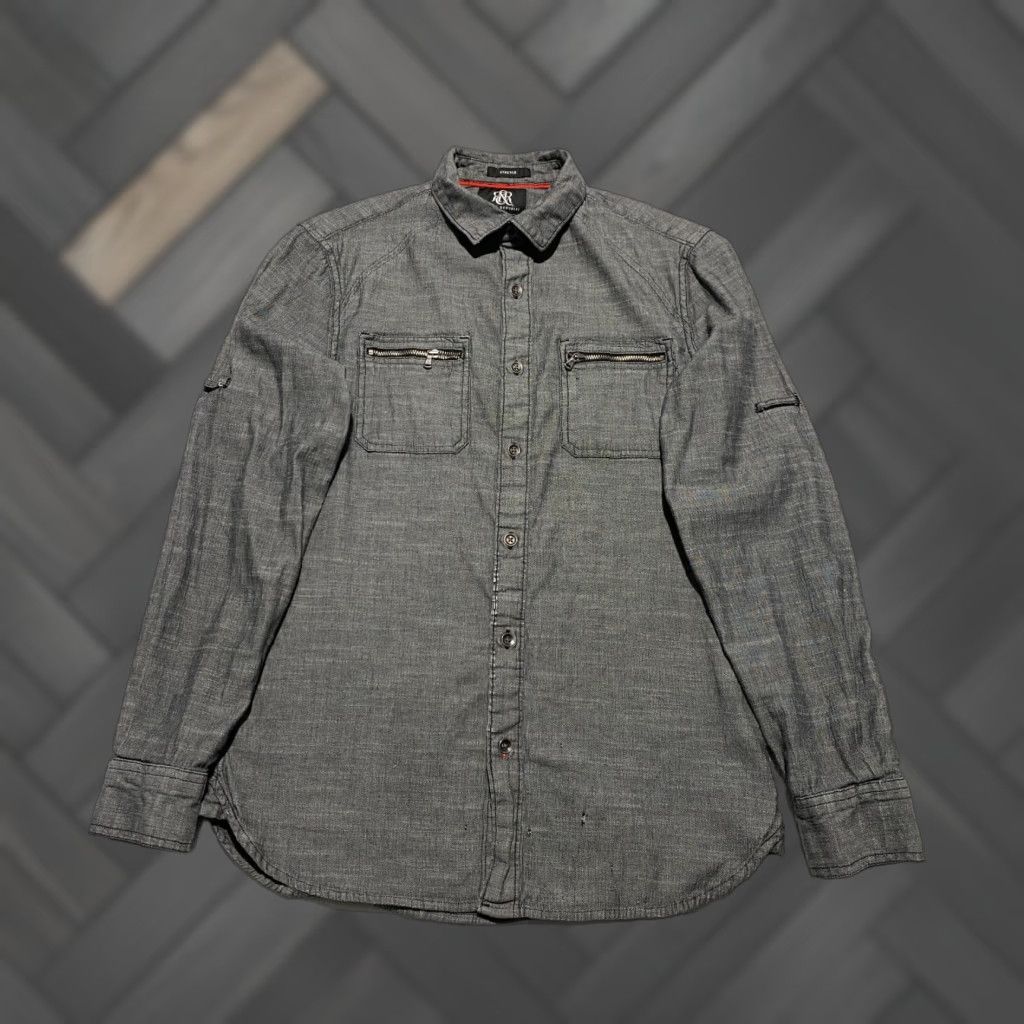Vintage Rock & Republic Shirt Mens S Gray Casual Classic Button-Up Long Sleeve Pockets Size US S / EU 44-46 / 1 - 1 Thumbnail