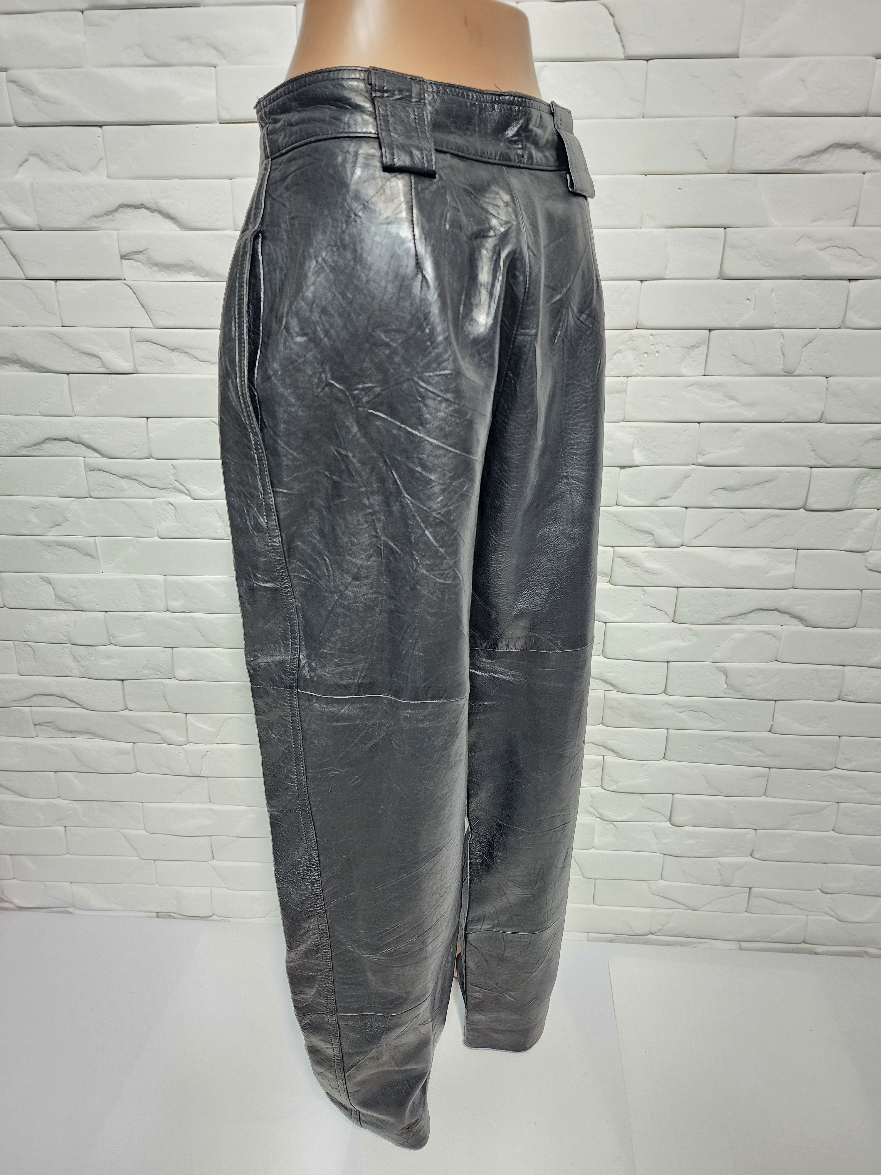 Genuine Leather Black leather men's pants. Size US 29 - 7 Thumbnail
