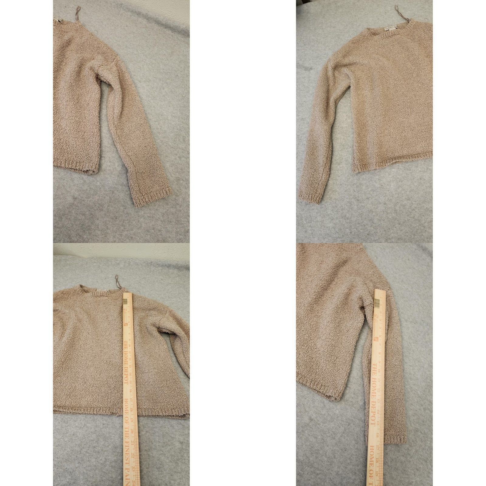 Vintage Sincerely Jules Set Womens XS Tan Textured Lounge 2 Piece Sweater Short Set Beige Night 90s? Size XS / US 0-2 / IT 36-38 - 9 Thumbnail