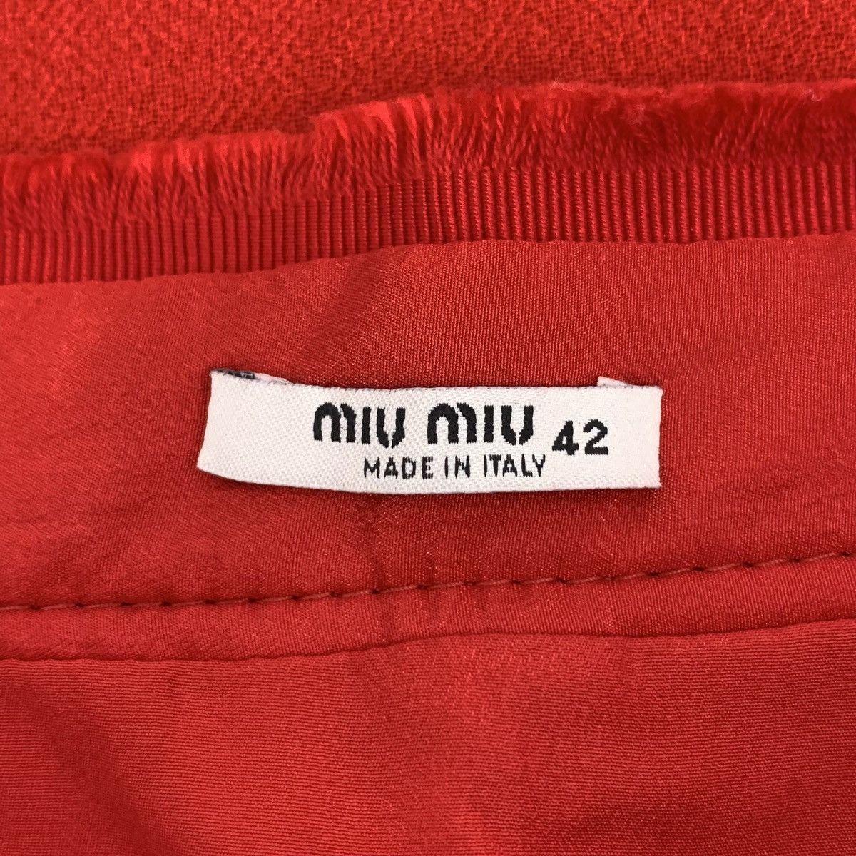 Miu Miu Miu Miu Red Lace Trim Wool Casual Skirt K26WX Size 28" / US 6 / IT 42 - 5 Thumbnail