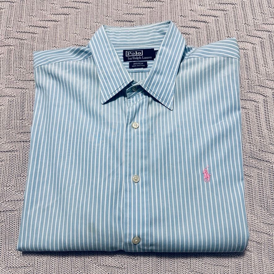 Polo Ralph Lauren Polo Ralph Lauren blue striped Andrew button down Size US XL / EU 56 / 4 - 1 Thumbnail