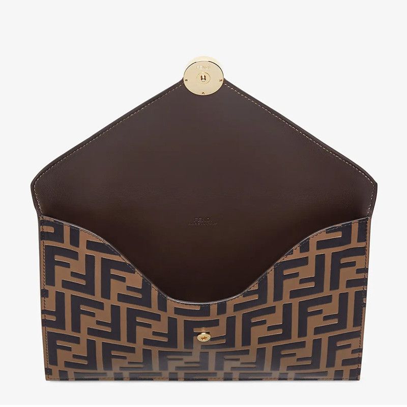 Fendi o1s1wg110426 Size:OS/Flat Pouch in Brown Size ONE SIZE - 2 Thumbnail