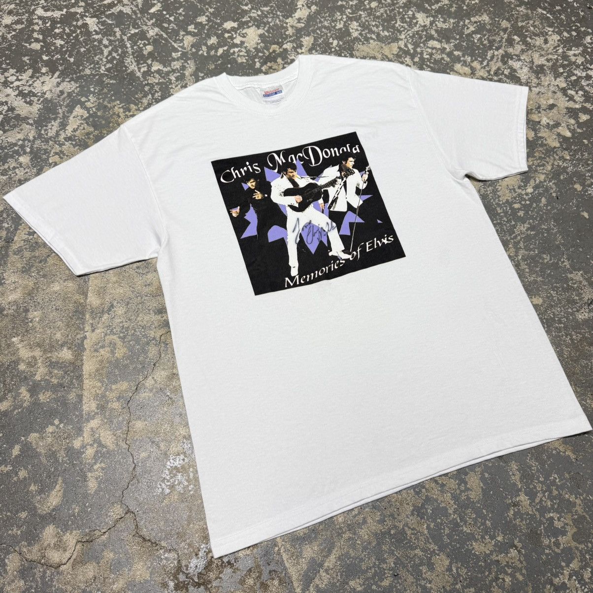 Band Tees Vintage Chris MacDonald Memories of Elvis Presley Signed Tsh Size US L / EU 52-54 / 3 - 9 Thumbnail
