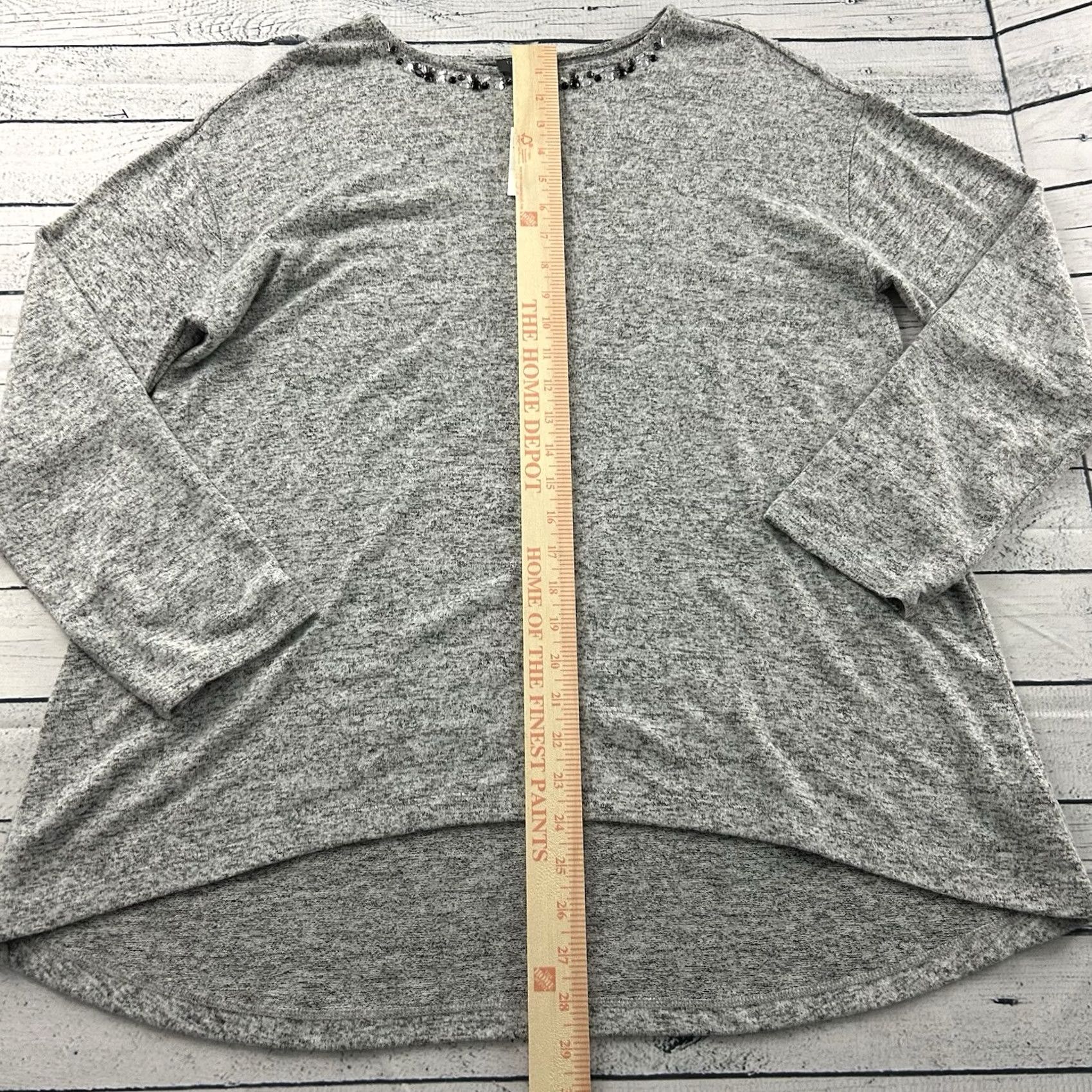 Vintage VINTAGE The Limited Jeweled Pullover Sweater Womens Large Gray Size L / US 10 / IT 46 - 3 Thumbnail