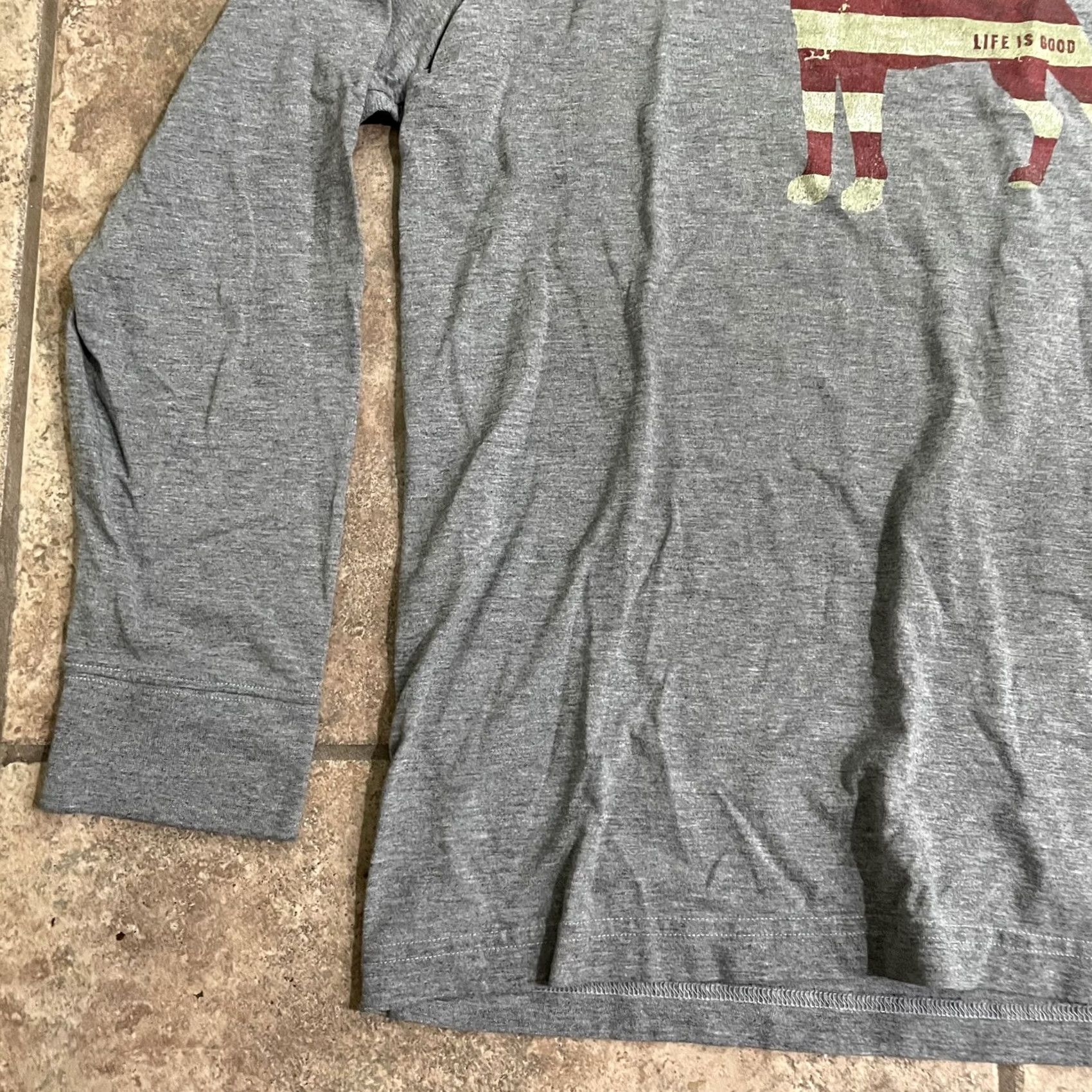 Life is Good Life is Good Crusher Tee Shirt Mens Size L Long Sleeve Gray Graphic Crusher Tee Size US L / EU 52-54 / 3 - 3 Thumbnail