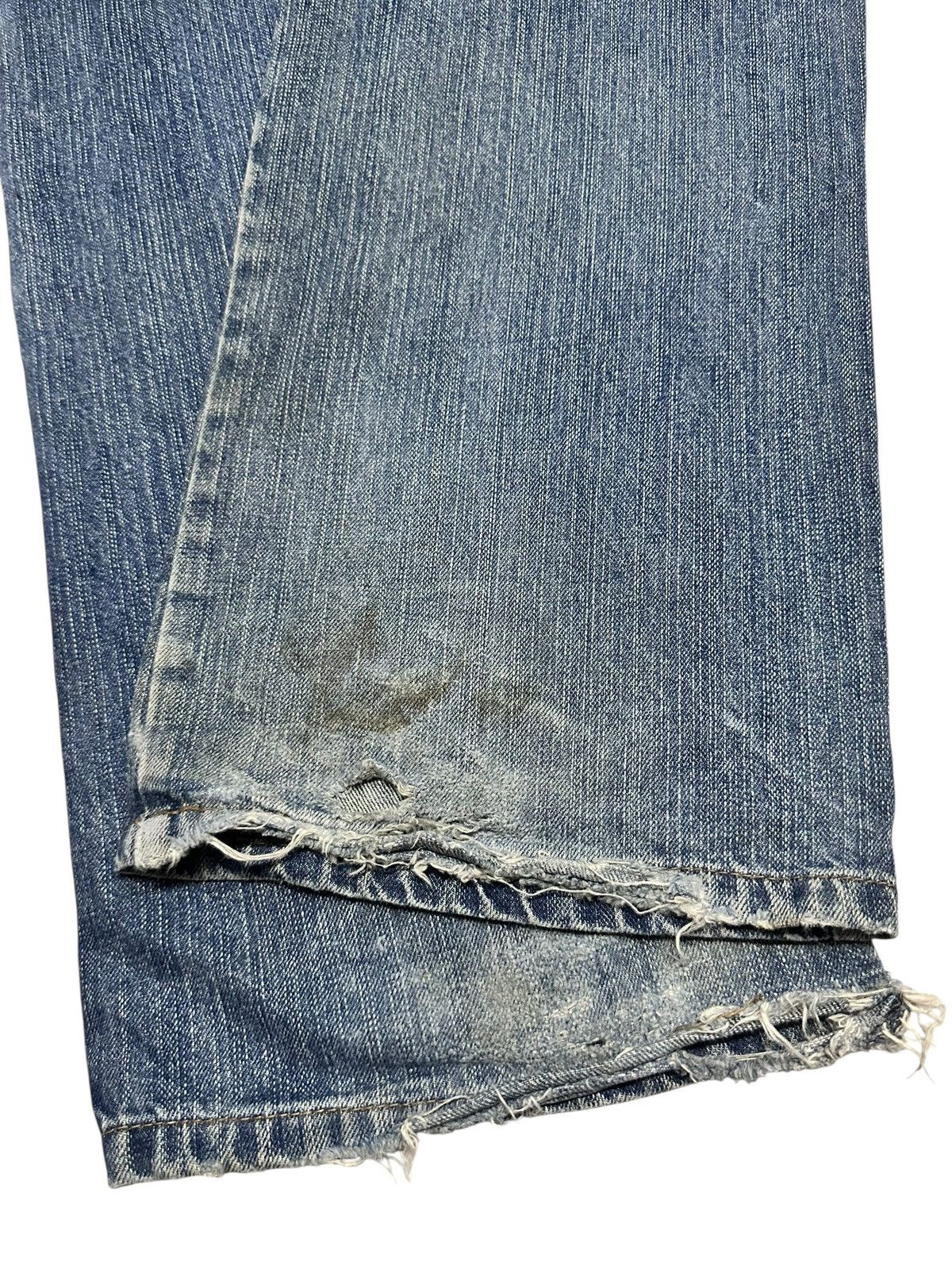Japanese Brand Jinnee Jeans Double Waist Baggy Loose With Painted & Faded Size US 37 - 11 Thumbnail