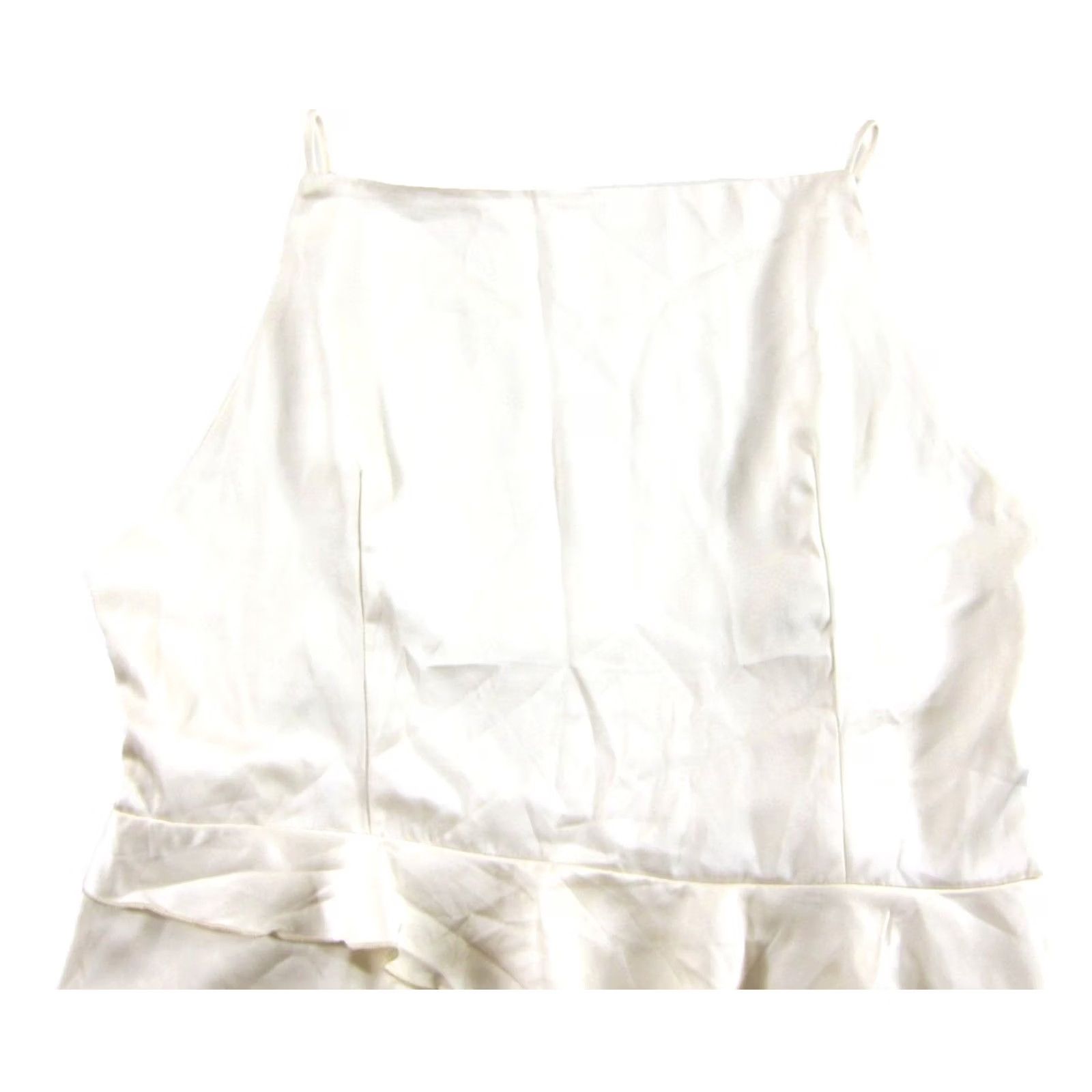 Vintage Bella Barnett Ivory Satin Spaghetti Strap Short Dress Plus 3XL NWT Size 40" / US 18 - 4 Thumbnail