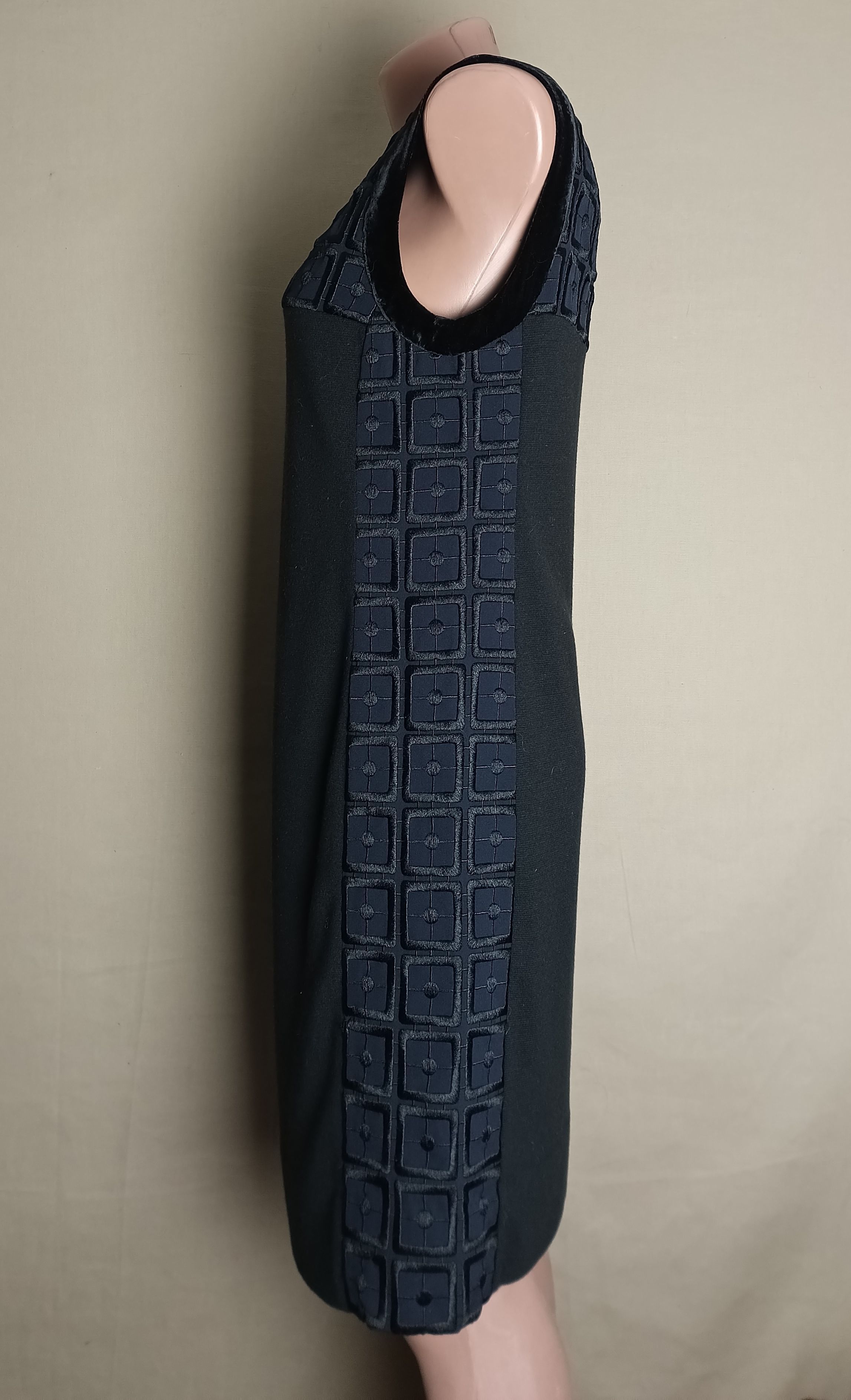 Tory Burch Tory Burch Denice Black Wool Silk Dress Size S Size S / US 4 / IT 40 - 6 Thumbnail