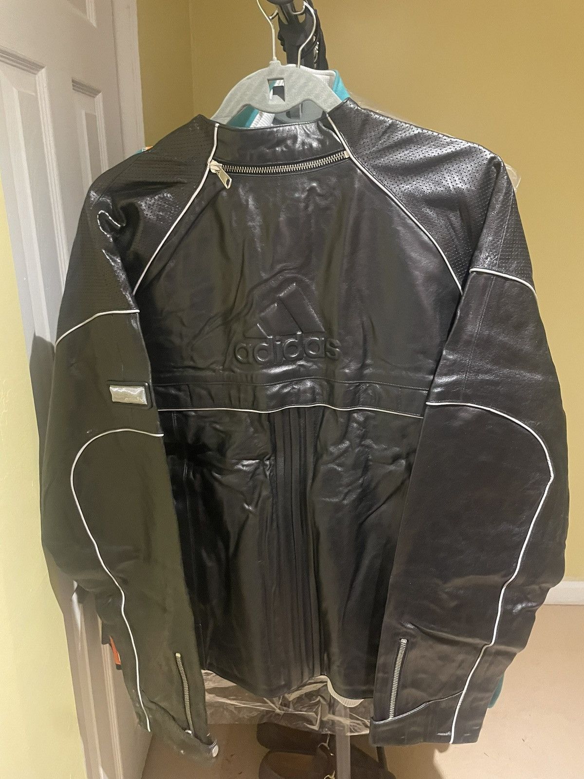 Adidas Adidas Leather Remix Motjacket Size US M / EU 48-50 / 2 - 7 Thumbnail