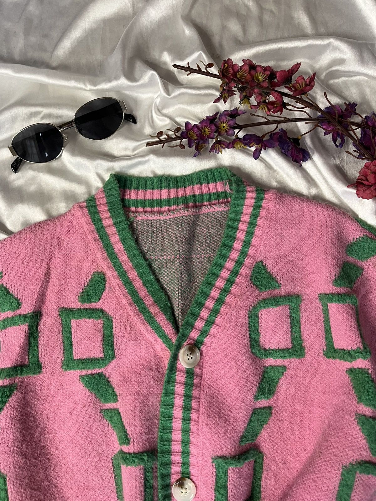 Other Pink patterned cardigan Size L / US 10 / IT 46 - 3 Thumbnail