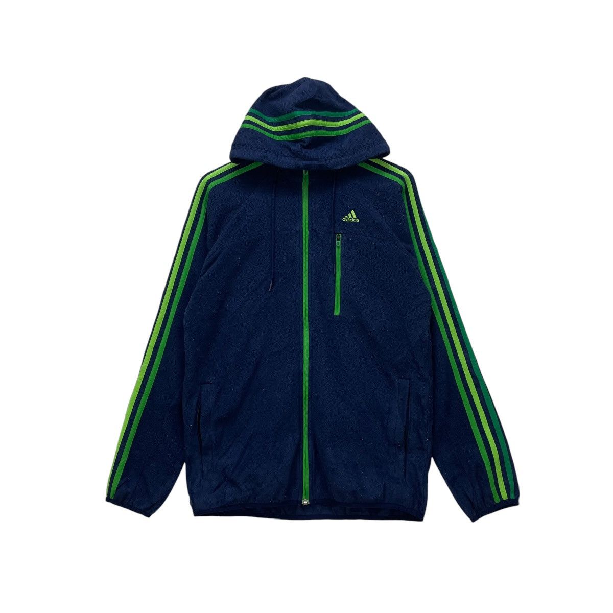 Adidas × Vintage Y2k Adidas’s Fleece Hooded Size US M / EU 48-50 / 2 - 1 Thumbnail