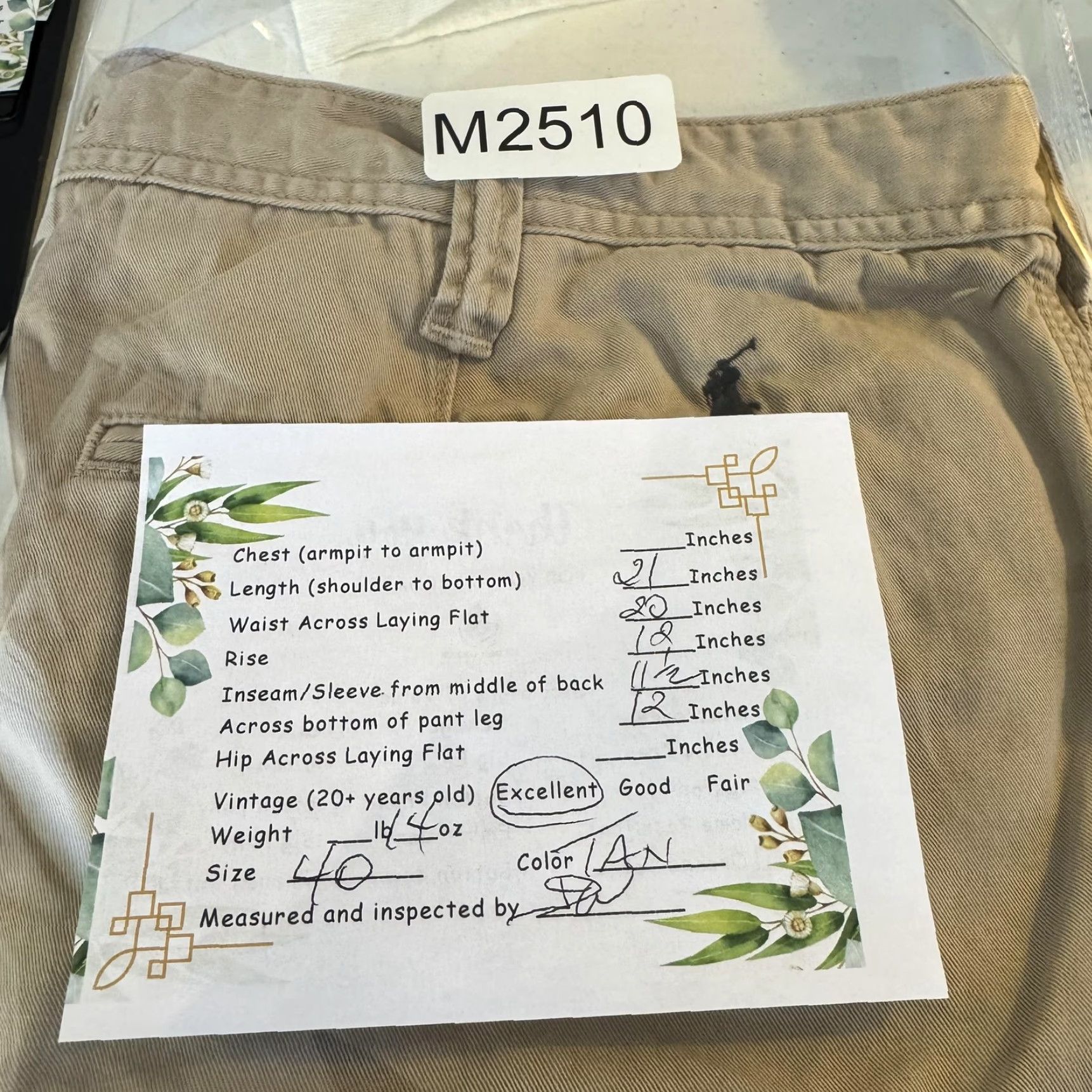 Polo Ralph Lauren Polo Ralph Lauren Shorts Mens 40 Tan Relaxed Fit Chino Embroidered Logo Pocket Zipper Pockets Classic Polo Embroidered Size US L / EU 52-54 / 3 - 8 Thumbnail