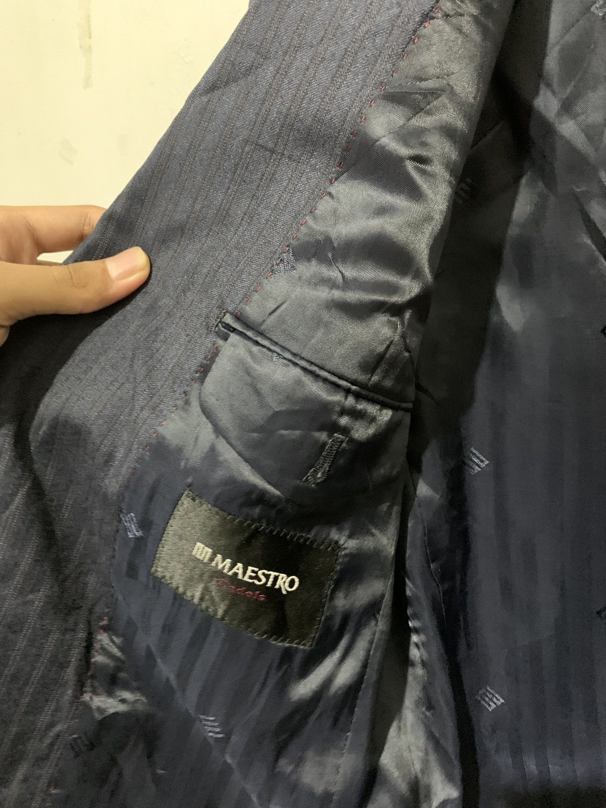 Loro Piana Loro Piana Maestro Cadel Suits Blazer Old Blue Size XL Size 40R - 8 Thumbnail