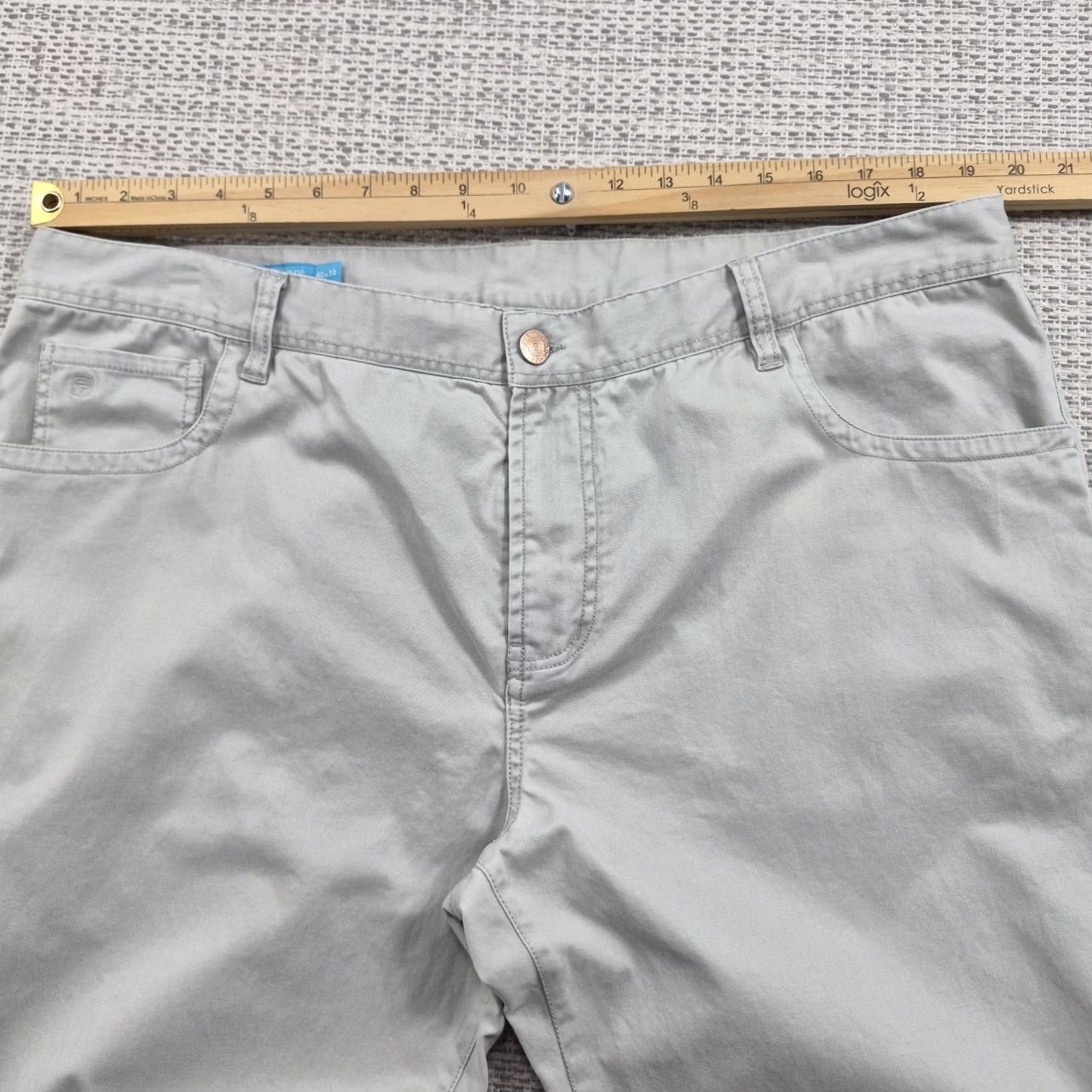 Tori Richard Tori Richard Pants Mens 40x30 Ivory Chino Stretch Straight Leg 5 Pocket Casual Chino Flat Front Size US 40 / EU 56 - 6 Thumbnail