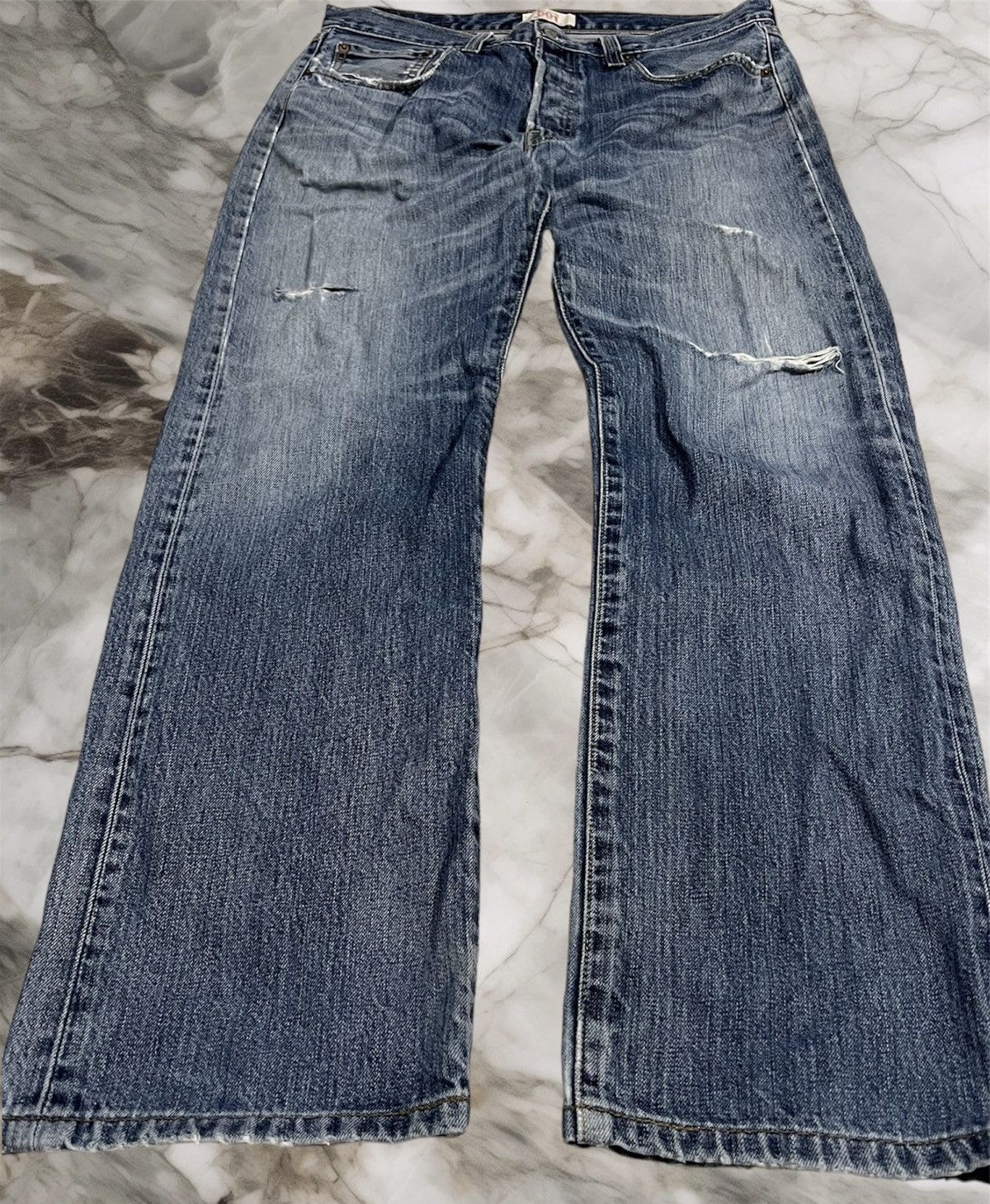 If Six Was Nine × Levi's 💥Baggy💥Vintage Levis 501 Distressed Jeans Size US 33 - 1 Thumbnail