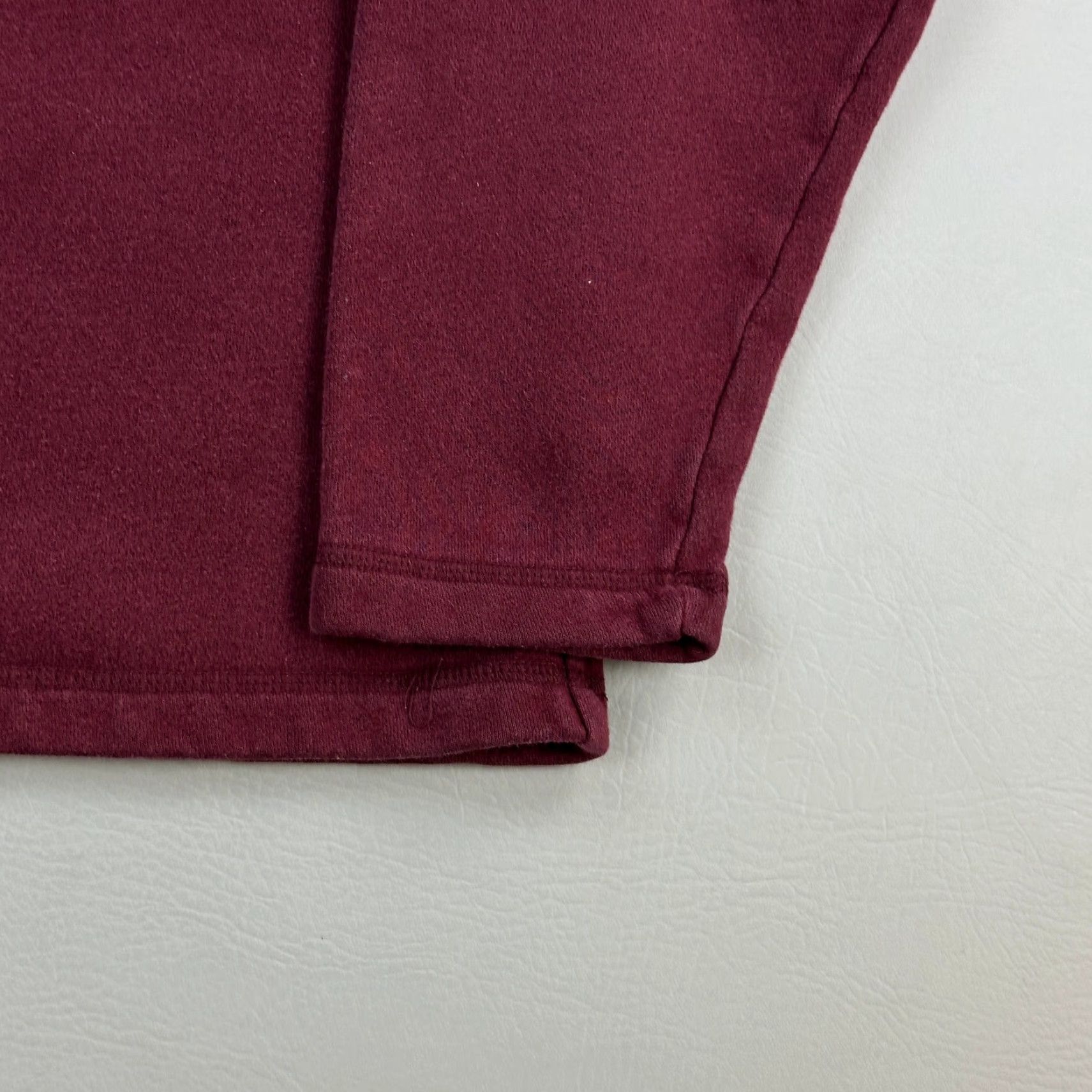 Vintage VINTAGE St Johns Bay Pullover Mens Large Burgundy Fleece 1/4 Zip Sweatshirt Y2K Size US L / EU 52-54 / 3 - 4 Thumbnail