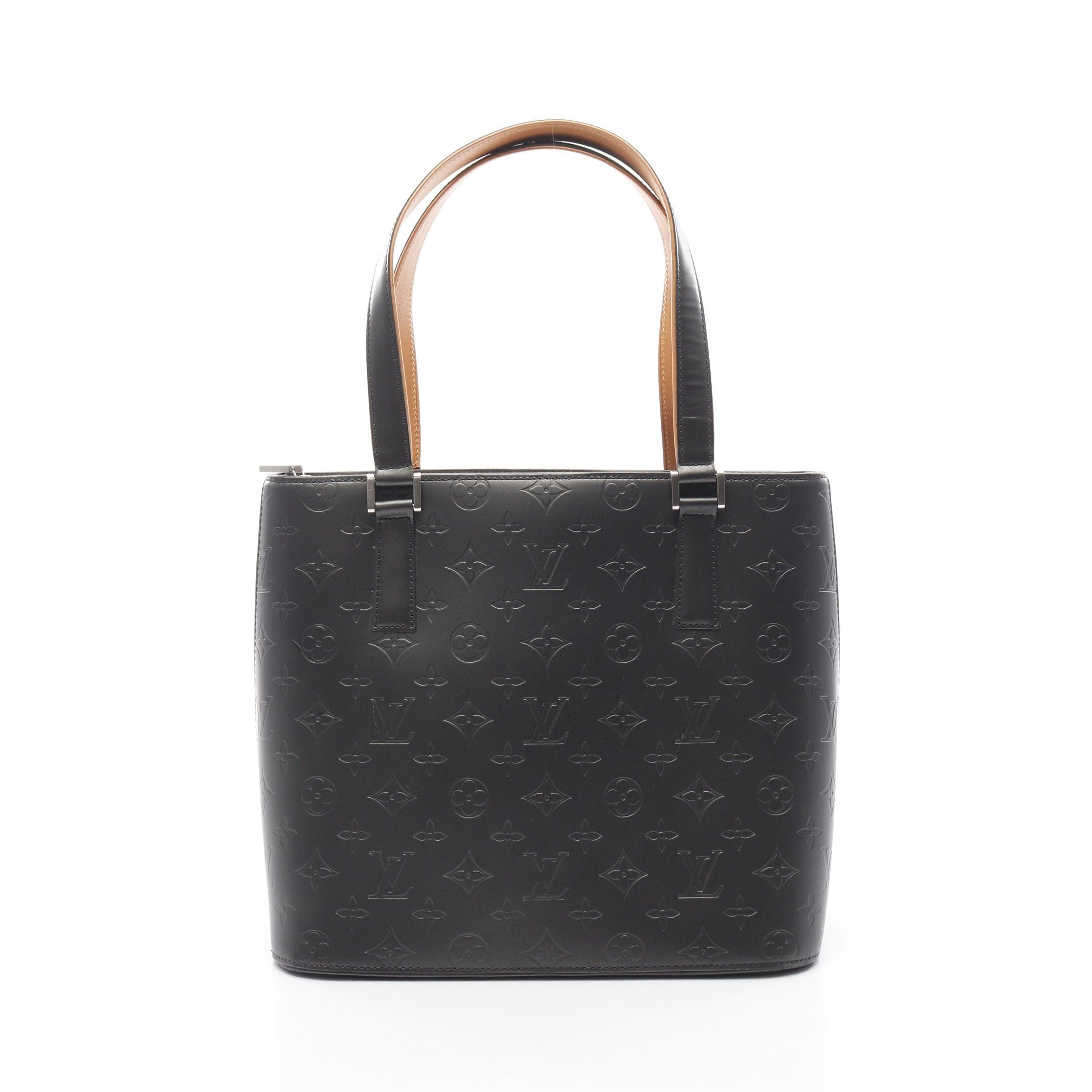 Louis Vuitton Louis Vuitton Stockton Monogram Mat Noir Handbag Leather Black Size ONE SIZE - 1 Thumbnail