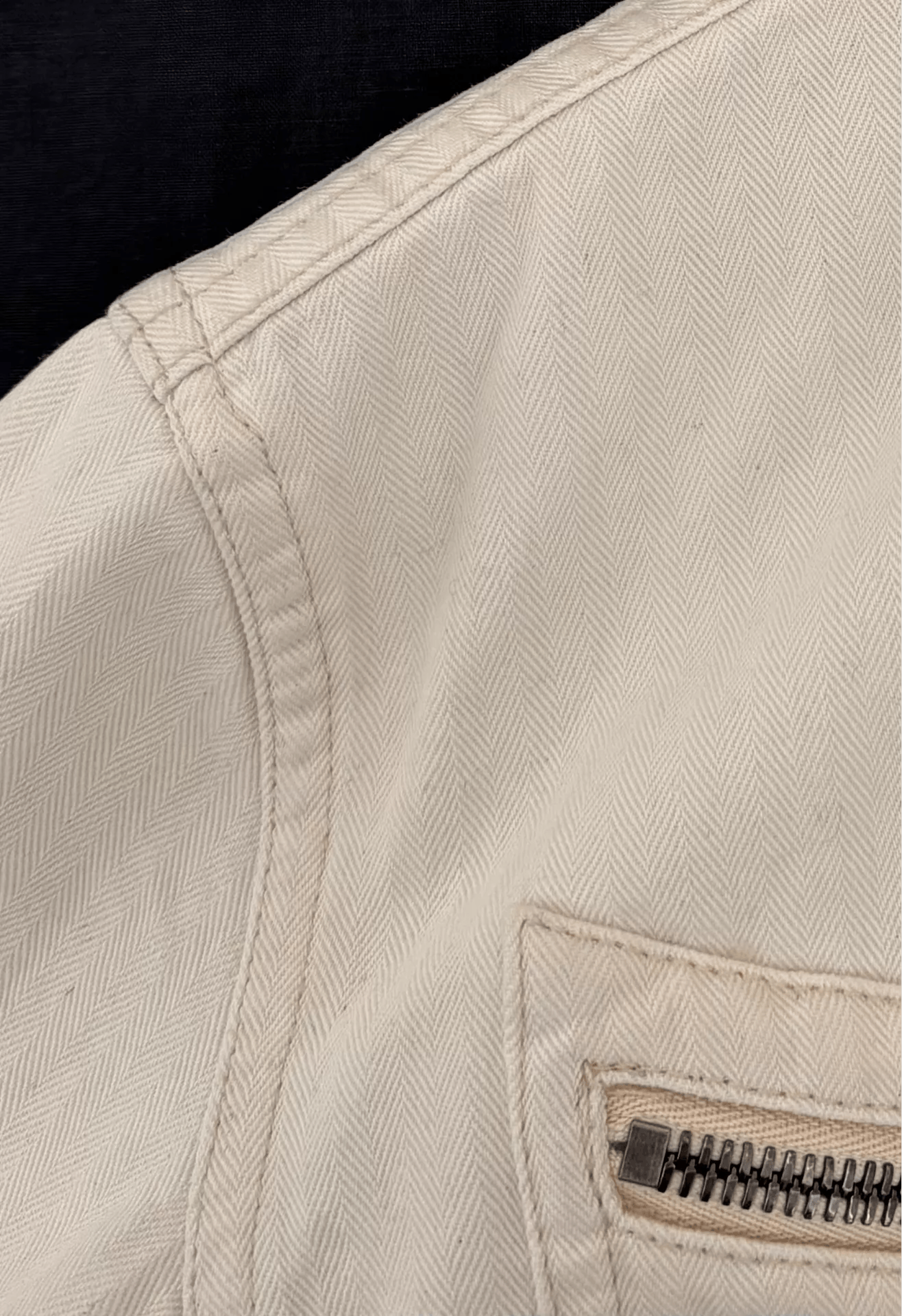Maison Margiela Maison Margiela Men's Off-White Denim Workwear Jacket Ｑ21 Size US S / EU 44-46 / 1 - 6 Thumbnail