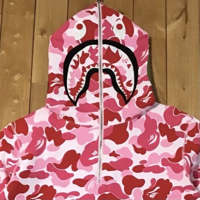 Bape BAPE shark half zip hoodie ABC camo Pink a bathing ape Size US L / EU 52-54 / 3 - 2 Thumbnail