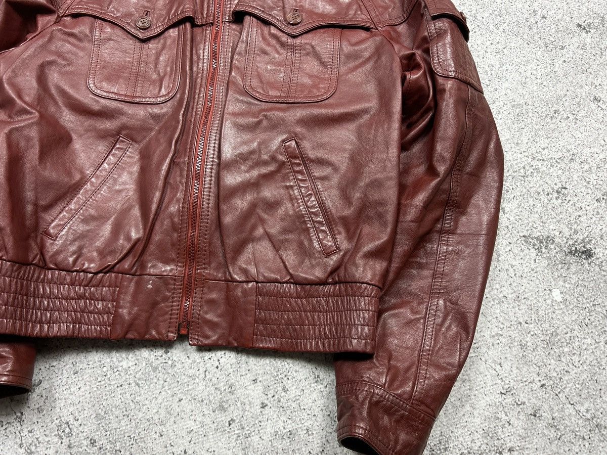 Wilsons Leather Burgundy Bomber Leather Jacket vintage Size S / US 4 / IT 40 - 9 Thumbnail