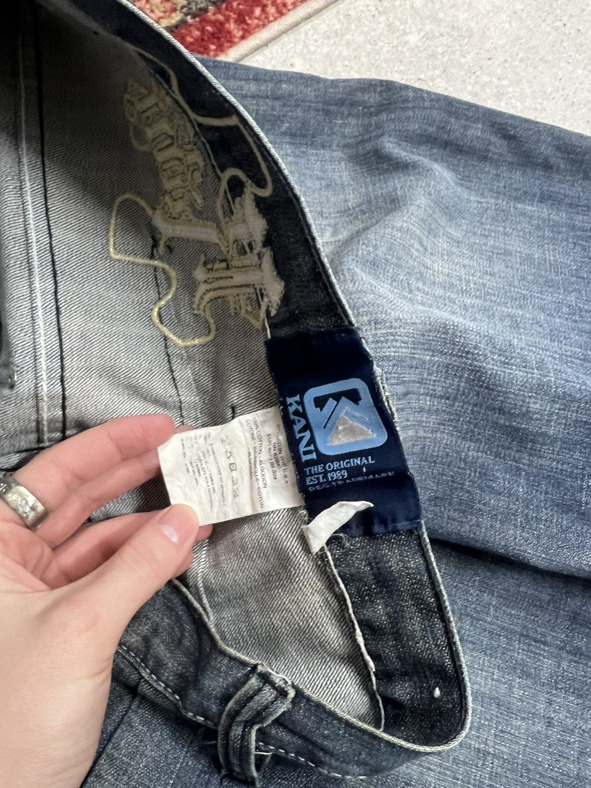 JNCO Vintage Karl Kani Jeans Baggy Fit Size US 28 / EU 44 - 6 Thumbnail