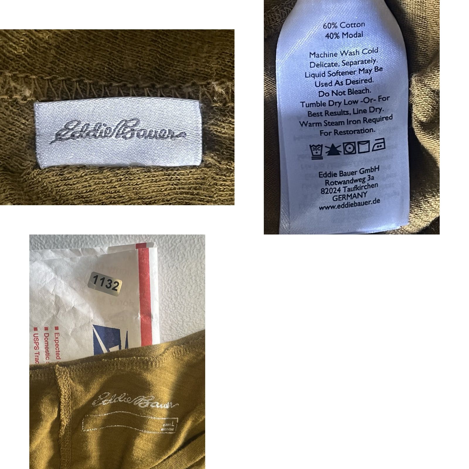 Eddie Bauer Eddie Bauer Blouse Womens Open Front Cap Sleeve Lightweight Gold V-Neck L-Size Size L / US 10 / IT 46 - 8 Thumbnail