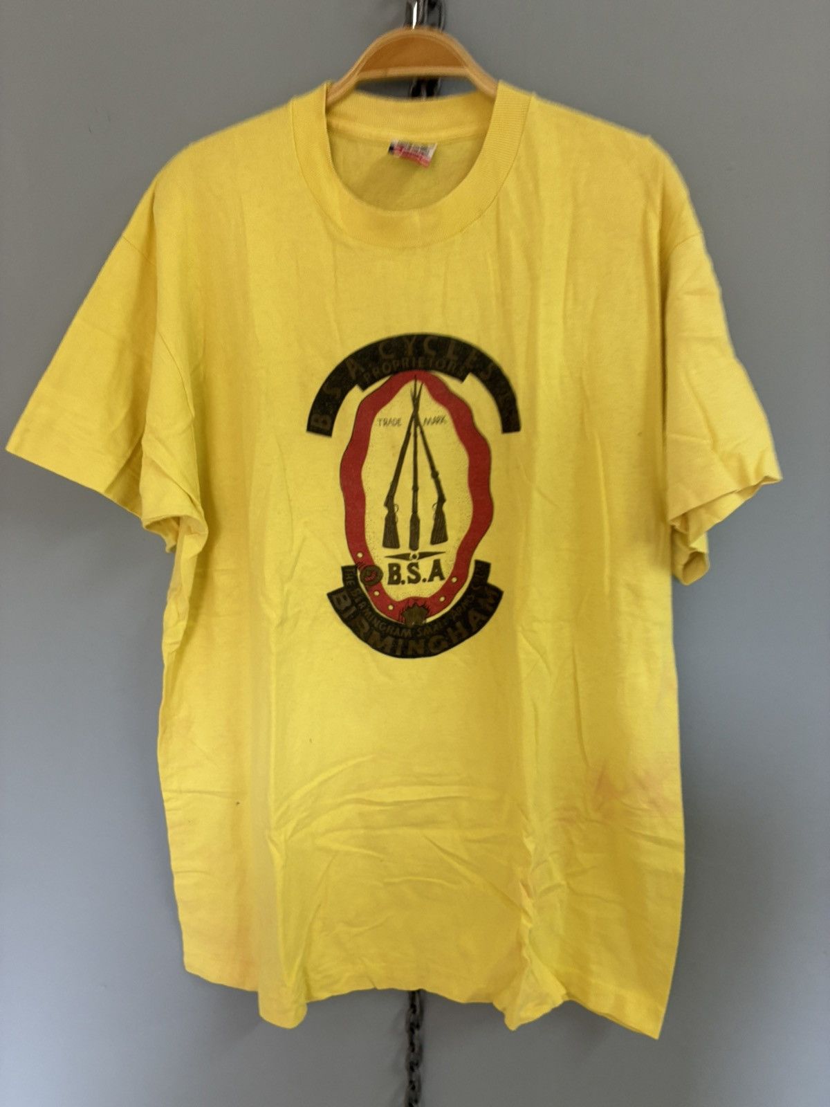 Vintage Vintage 90s BSA Motorcycle Goldstar t shirt Size US XL / EU 56 / 4 - 1 Thumbnail