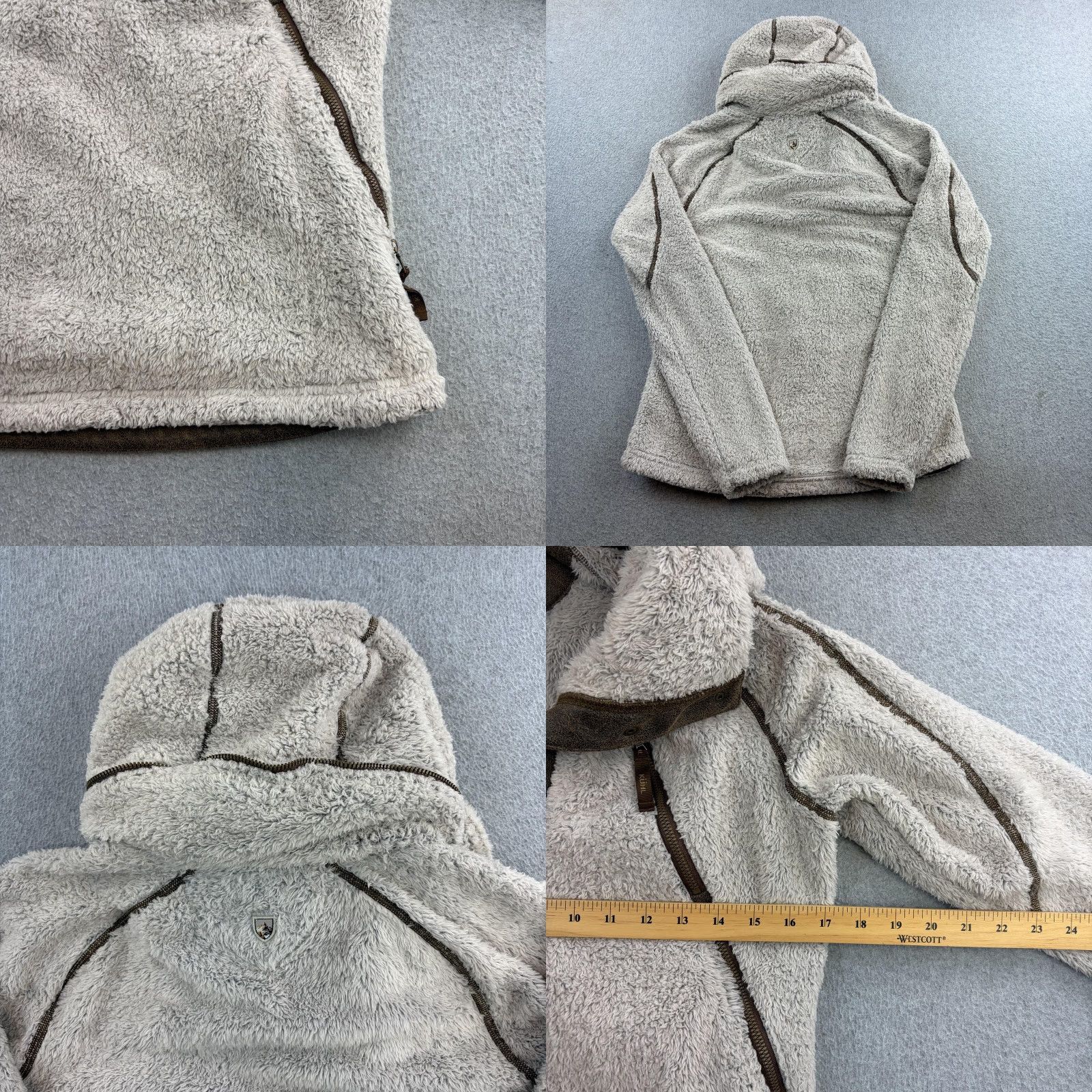 Vintage Kuhl Jacket Womens XS Gray Fleece Hooded Zip Pockets Anorak Outdoor Sherpa Shirt? Size XS / US 0-2 / IT 36-38 - 8 Thumbnail