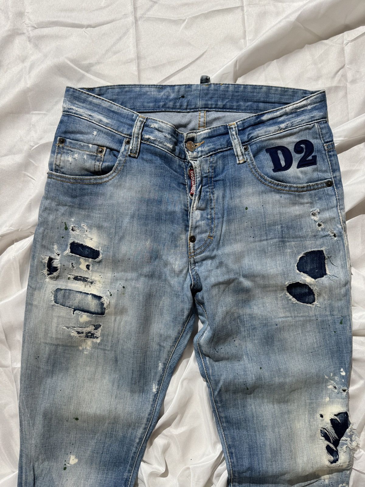 Dsquared2 Dsquared2 Slim Fit Distressed Jeans Size 30" / US 8 / IT 44 - 2 Thumbnail