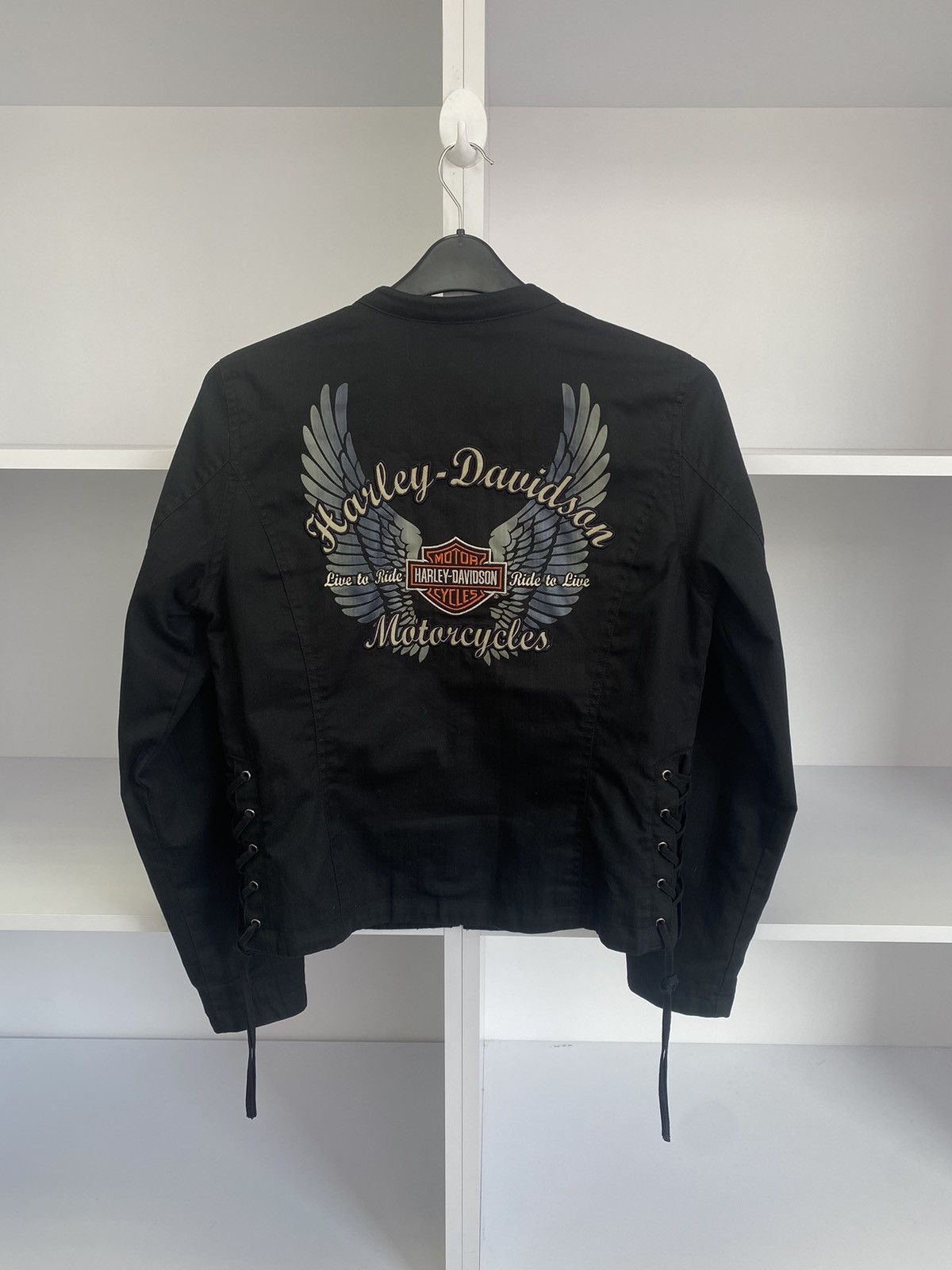 Harley Davidson × Vintage Vintage Harley-Davidson Motorcycles Big Logo Women’s Jacket Size M / US 6-8 / IT 42-44 - 9 Thumbnail