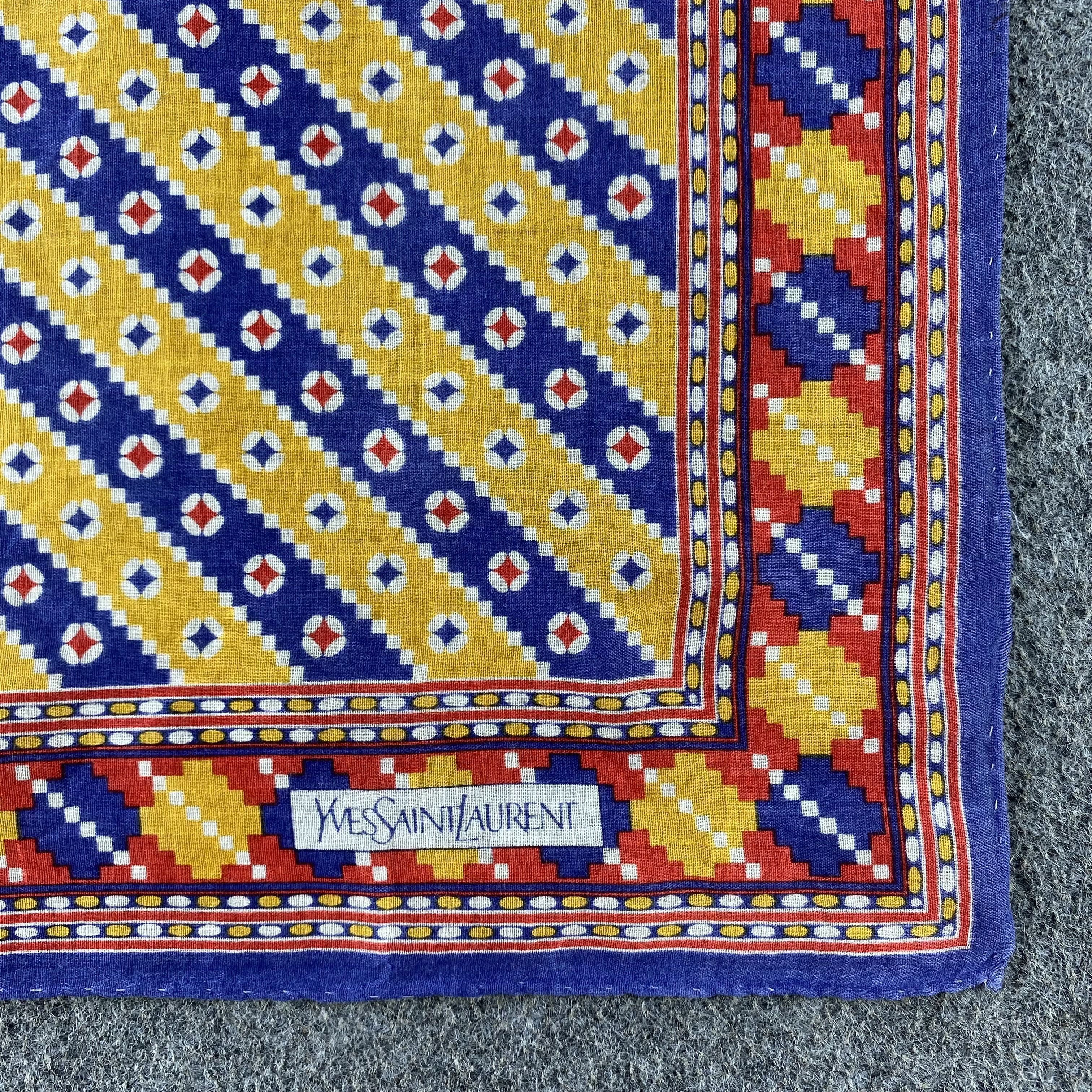 Vintage × Yves Saint Laurent Yves Saint Laurent Handkerchief/Neckerchief/Bandana HC634 Size ONE SIZE - 3 Thumbnail