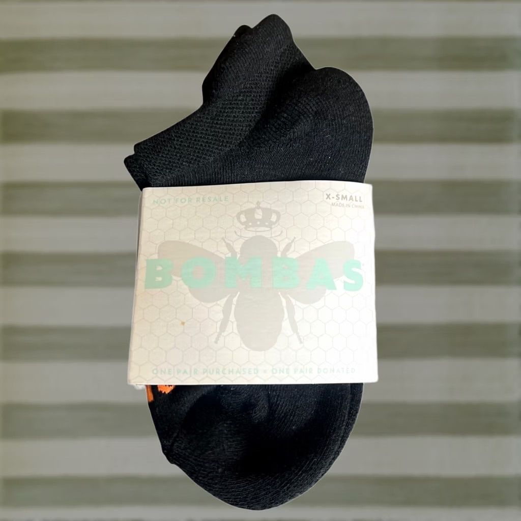 Vintage Bombas Socks Black XS Polyester One Pair NWT Size ONE SIZE - 1 Thumbnail