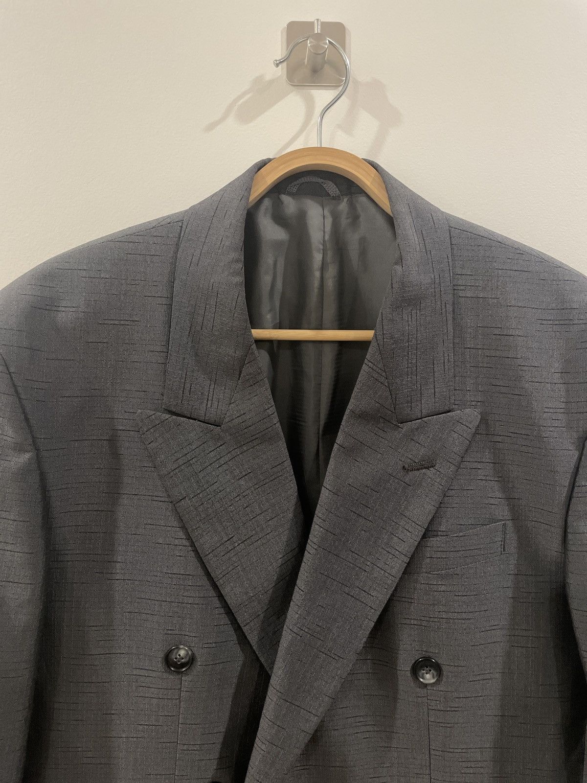 Vintage Rare vintage grey textured blazer Size 48R - 3 Thumbnail