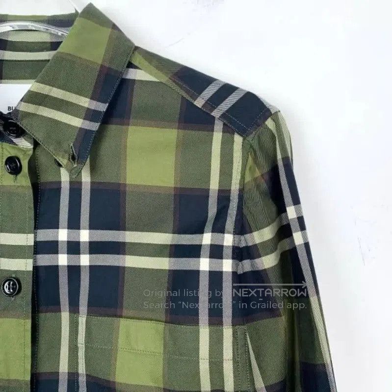 Burberry Burberry Green Long Sleeve Crop Shirt. Size XS / US 0-2 / IT 36-38 - 3 Thumbnail