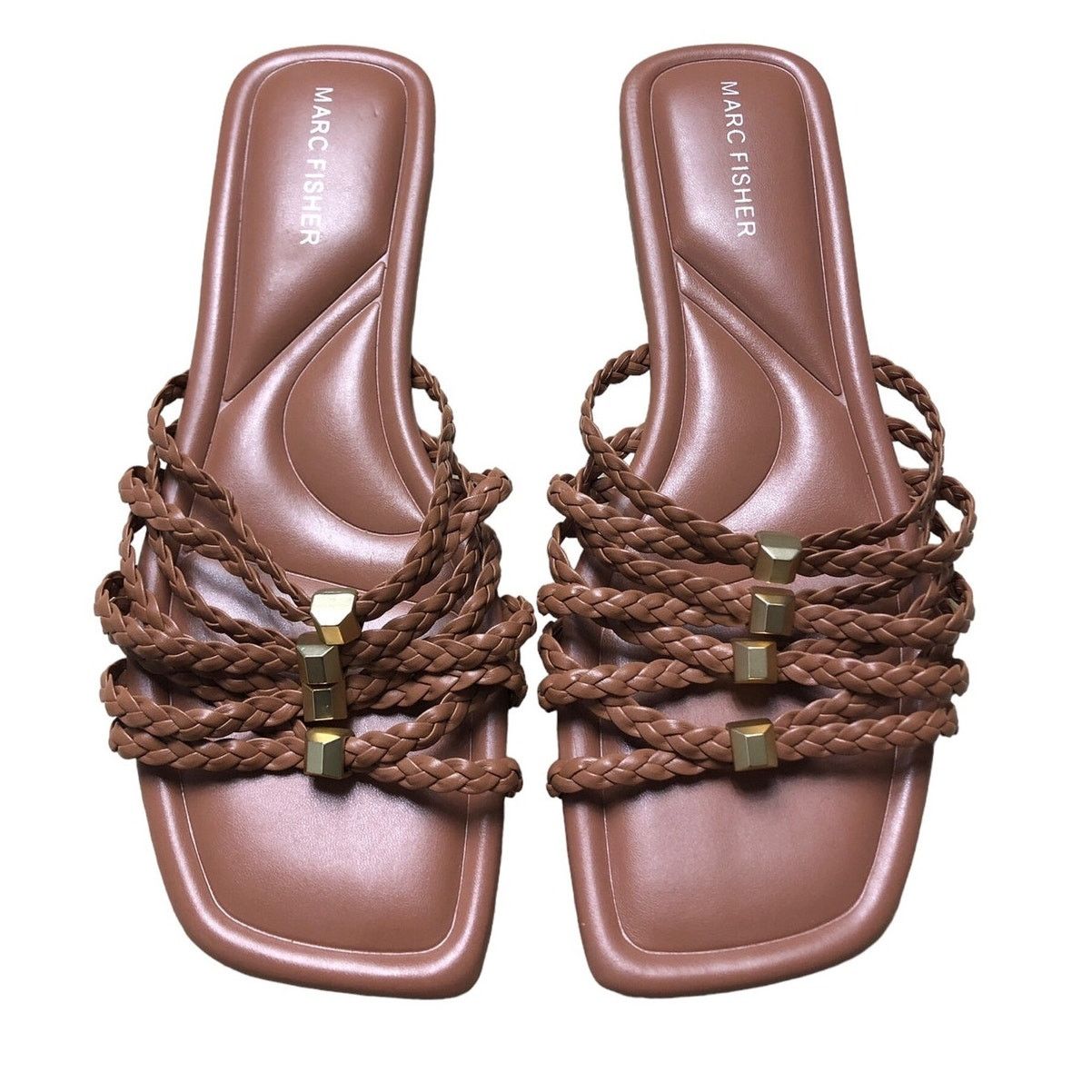 Marc Fisher Marc Fisher Lelina Flat Slide Sandal Dark Natural Size 8 Size US 8 / IT 38 - 1 Thumbnail