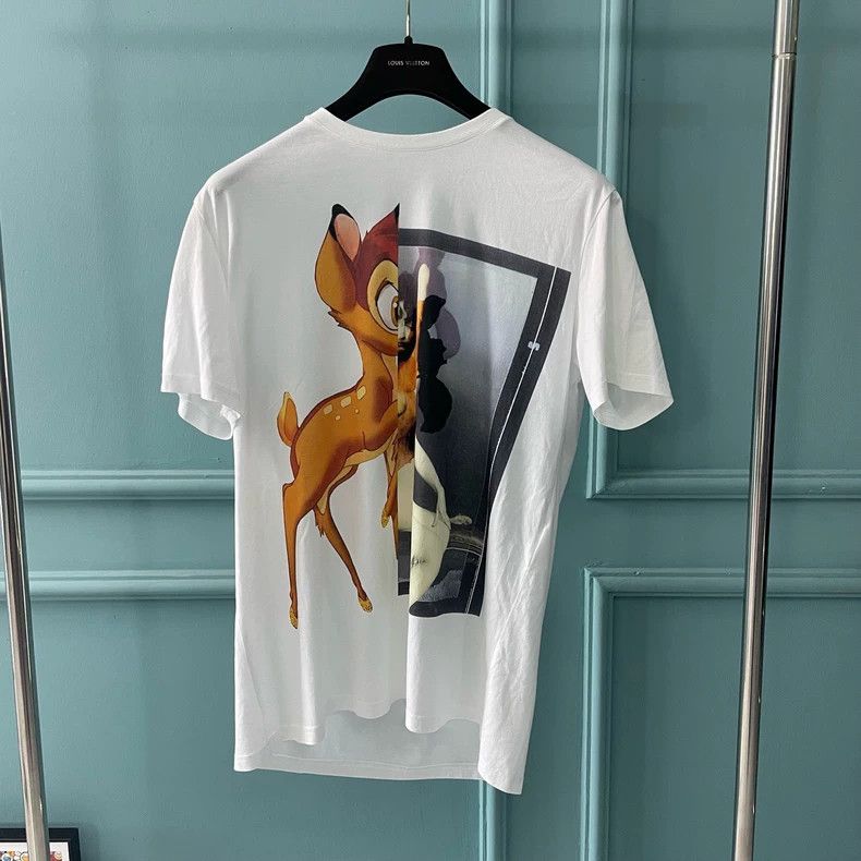 Givenchy Givenchy Classic White Deer Printed Logo Short Sleeve Size US S / EU 44-46 / 1 - 1 Thumbnail