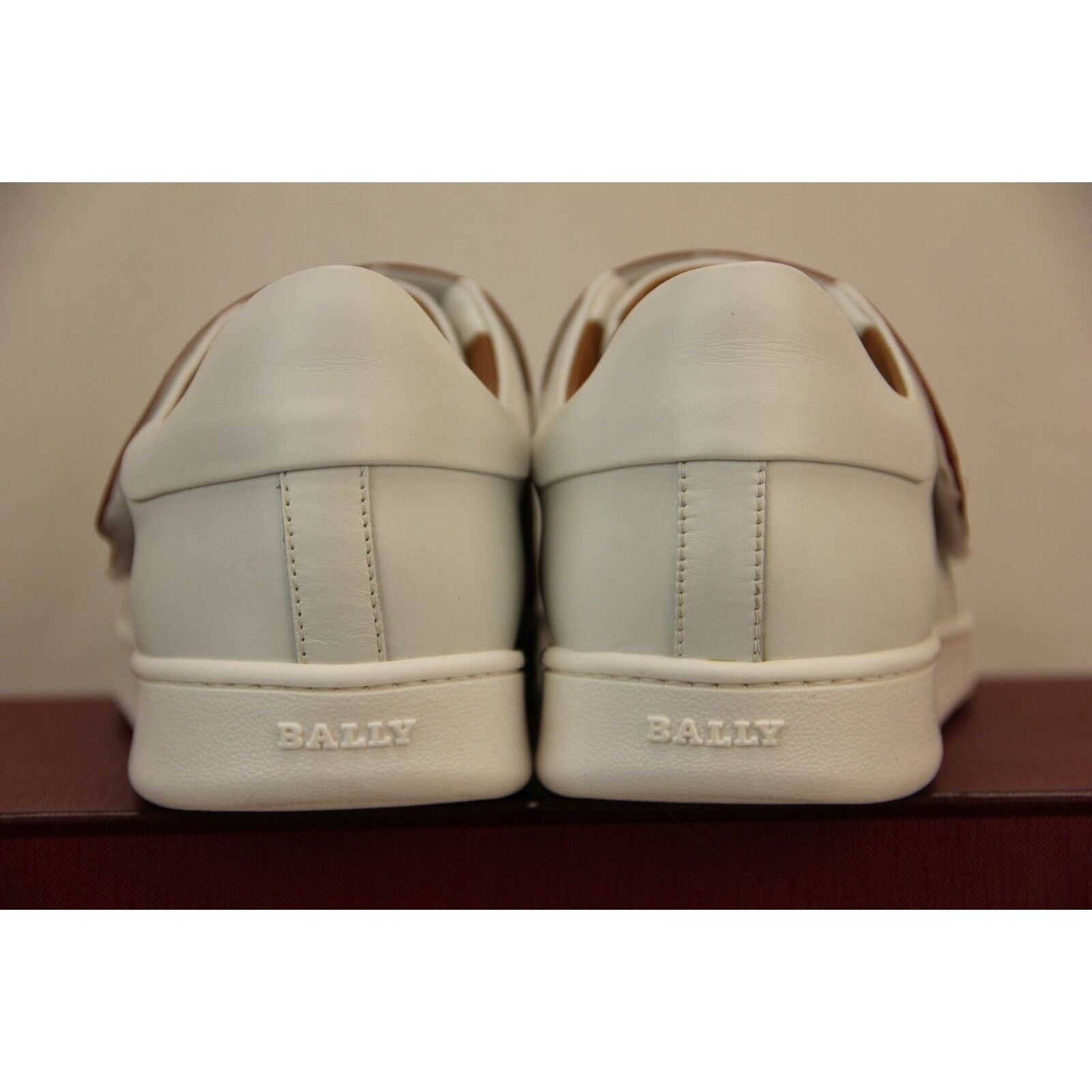 Bally WILLET WHITE RED LEATHER LOGO SWISS SNEAKERS 12 US 45 ITALY Size US 12 / EU 45 - 4 Thumbnail