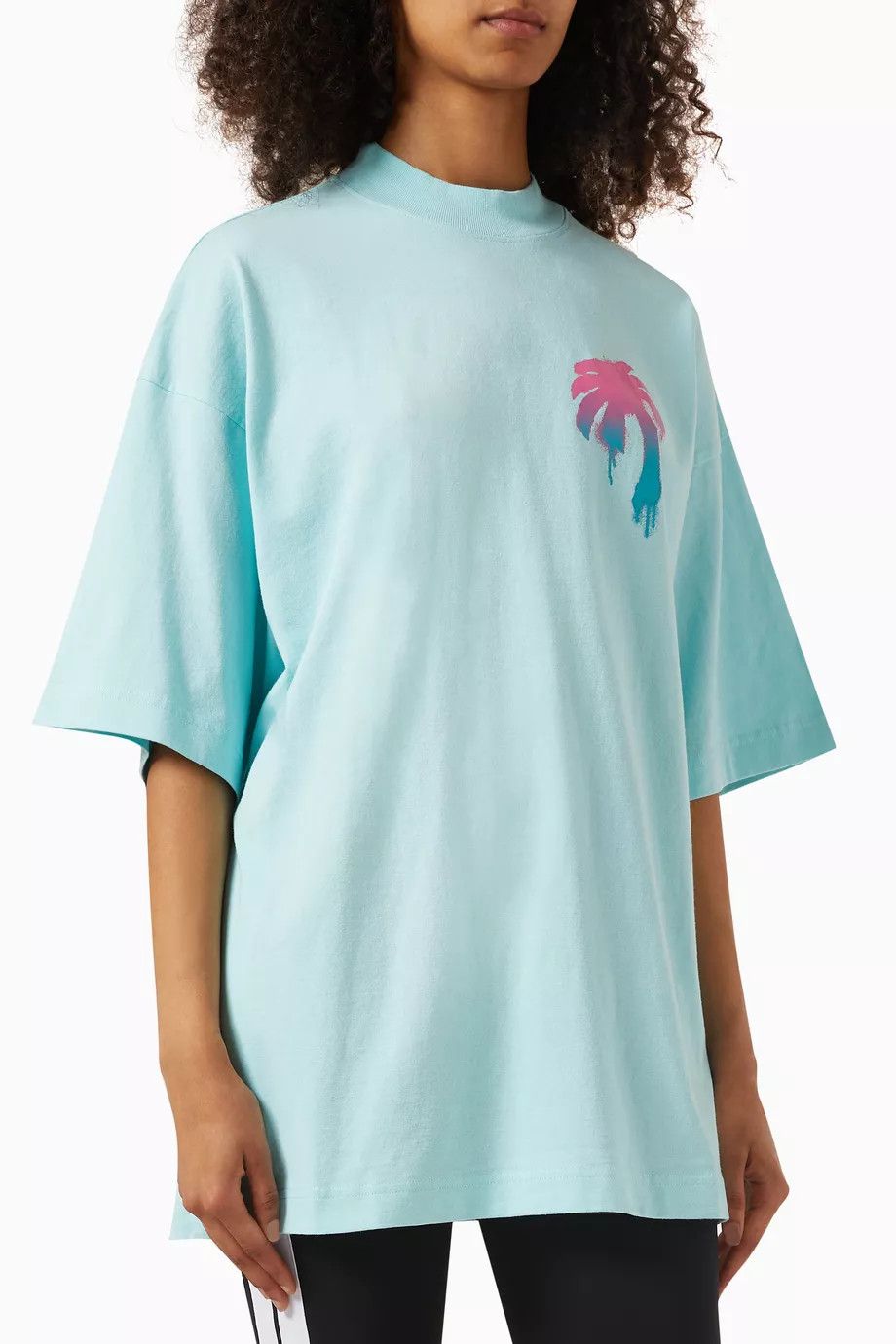 Palm Angels o1mle0425 I Love Pa Loose T-Shirt in Light Blue Size XS / US 0-2 / IT 36-38 - 2 Thumbnail